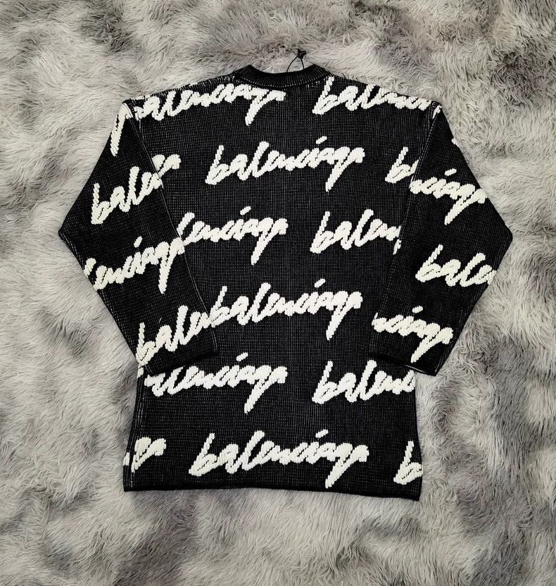 Balenciaga Balenciaga 3D Logo Crewneck Knit Sweater Size US S / EU 44-46 / 1 - 6 Thumbnail