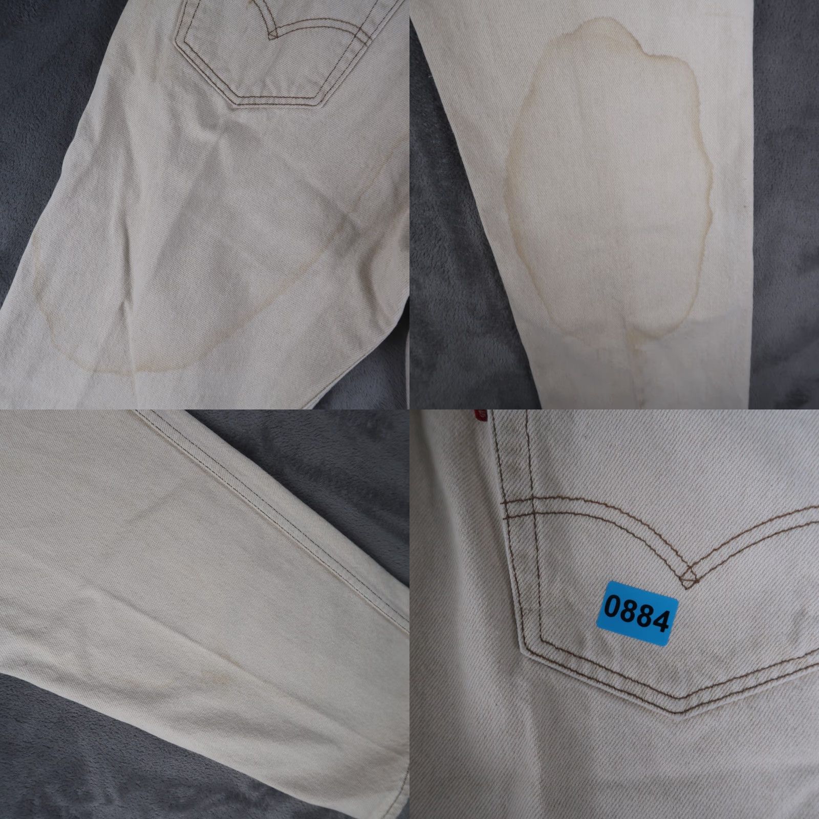 Levi's VINTAGE Levi's 501 Jeans Straight Denim Beige Mens Size 36x32 Regular waist Inseam 36x32 501 Series 90s USA Jeans Mens Size US 36 / EU 52 - 10 Thumbnail