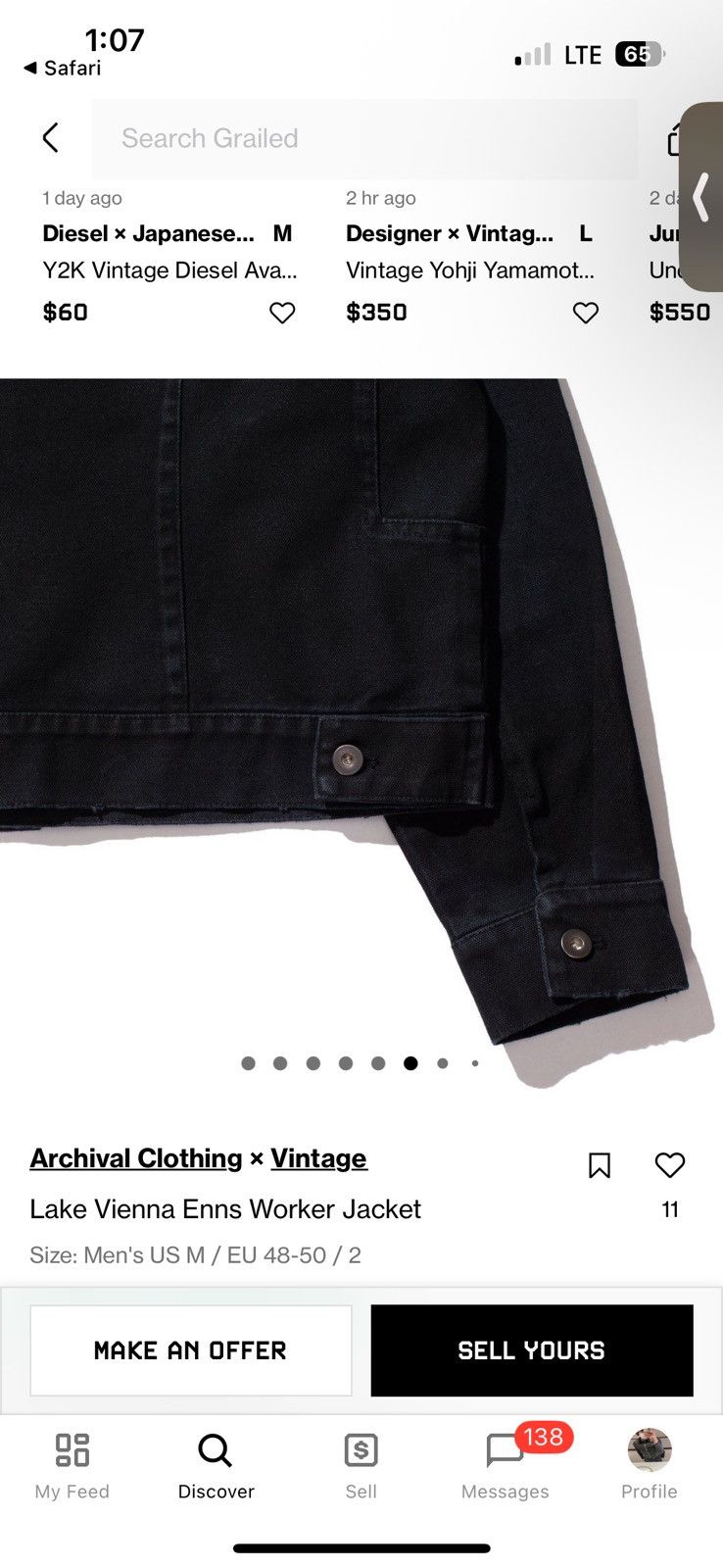 Other Lake Vienna Enns Worker Jacket Size US M / EU 48-50 / 2 - 6 Thumbnail