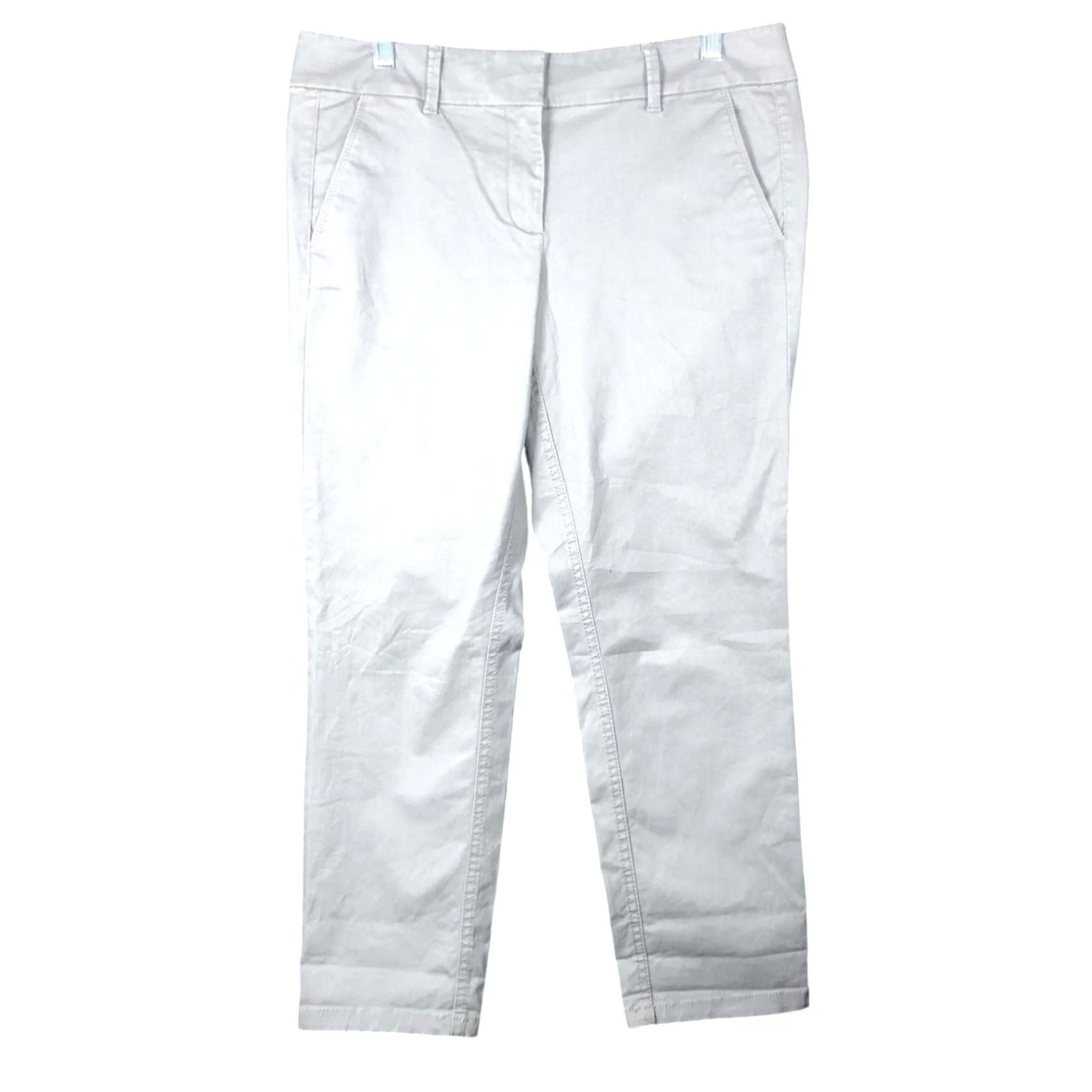 Ann Taylor VINTAGE Ann Taylor LOFT Womens Pants Gray Marisa Straight Leg Cropped Career 8P Size 24" / US 00 / IT 34 - 2 Thumbnail