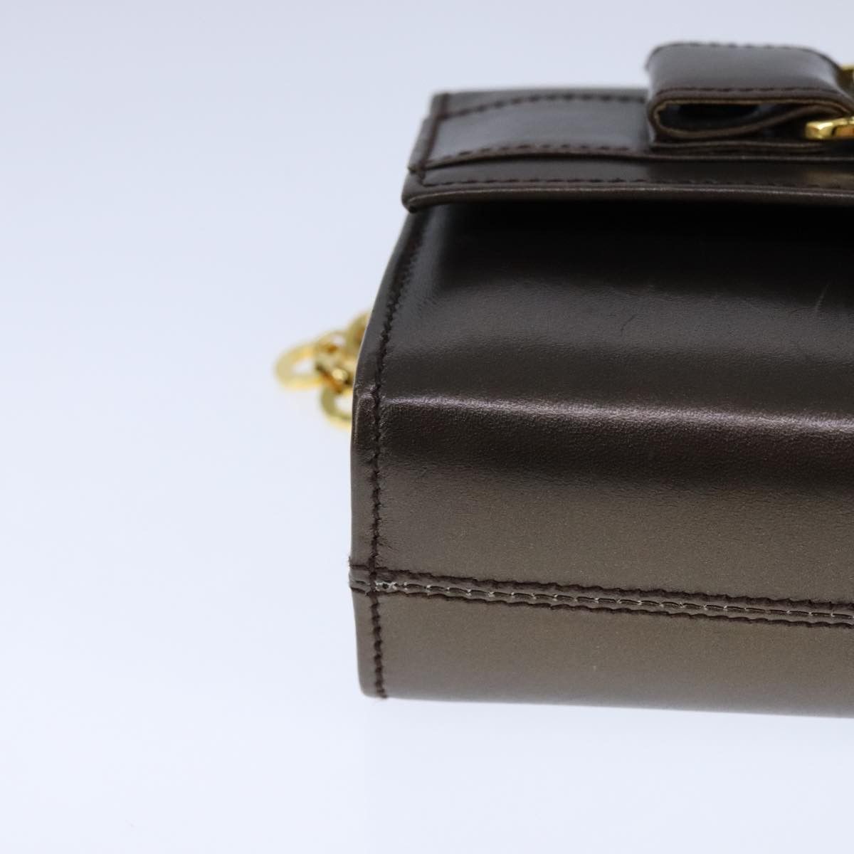 Salvatore Ferragamo Salvatore Ferragamo Vala Chain Shoulder Bag Leather Brown Size ONE SIZE - 15 Thumbnail