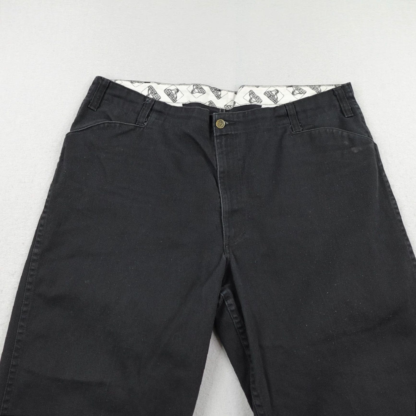 Ben Davis Ben Davis Pants Mens 42 Black Cropped Cut Off Twill Workwear Baggy Wide Leg Size US 42 / EU 58 - 2 Thumbnail