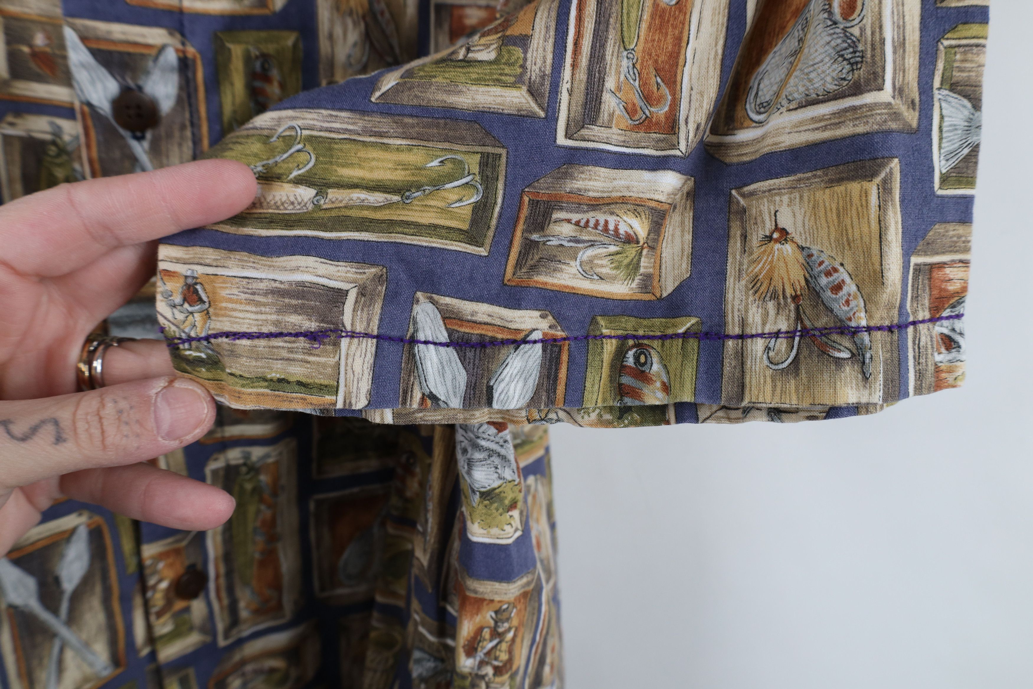 Vintage Vintage 90s Streetwear Print Short Sleeve Button Shirt USA Size US L / EU 52-54 / 3 - 6 Thumbnail