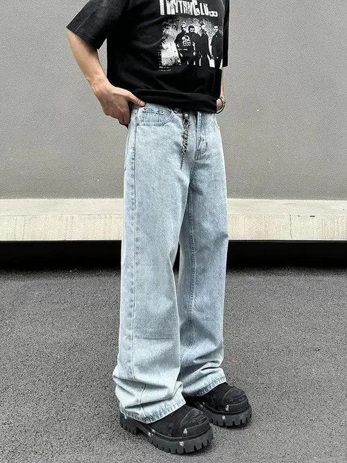 VIBE Blue Baggy Denim Jeans Size US 34 / EU 50 - 6 Thumbnail