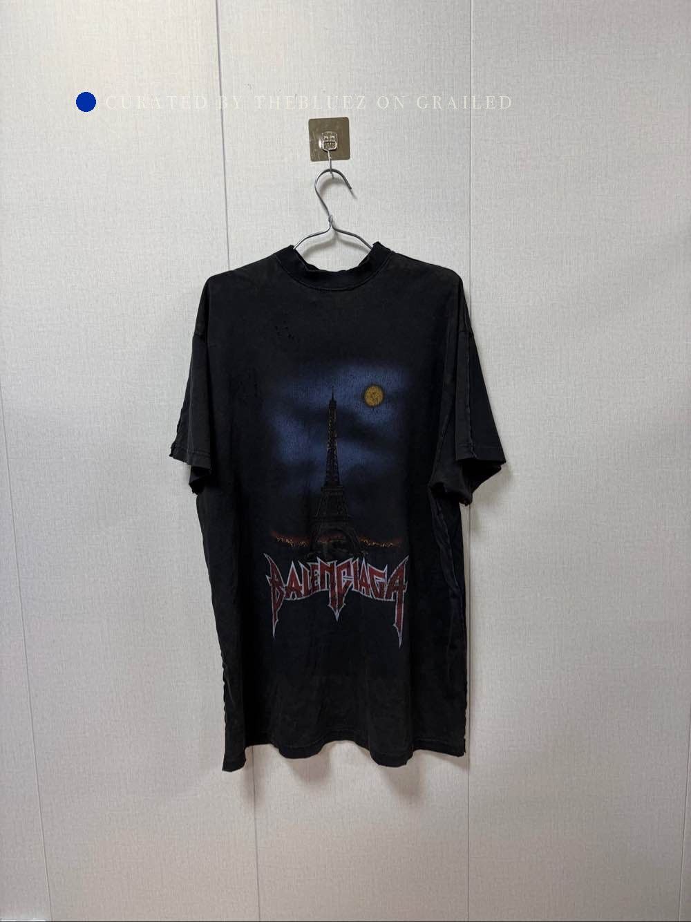 Balenciaga Eiffel Tower Graphic T-Shirt in Black Size US S / EU 44-46 / 1 - 1 Thumbnail