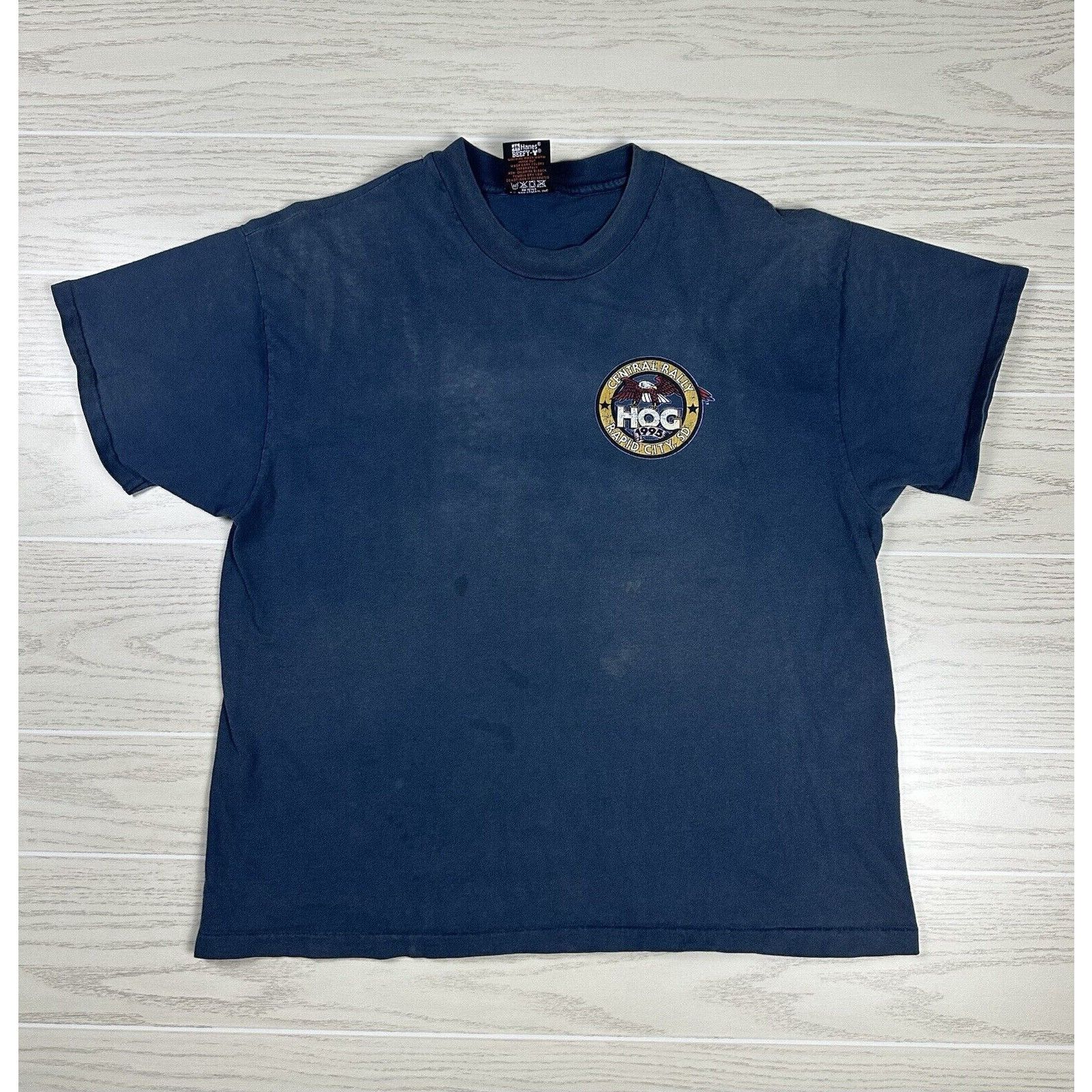 Harley Davidson × Vintage Vintage 1995 Harley Davidson Rapid City Shirt Size US XL / EU 56 / 4 - 1 Thumbnail