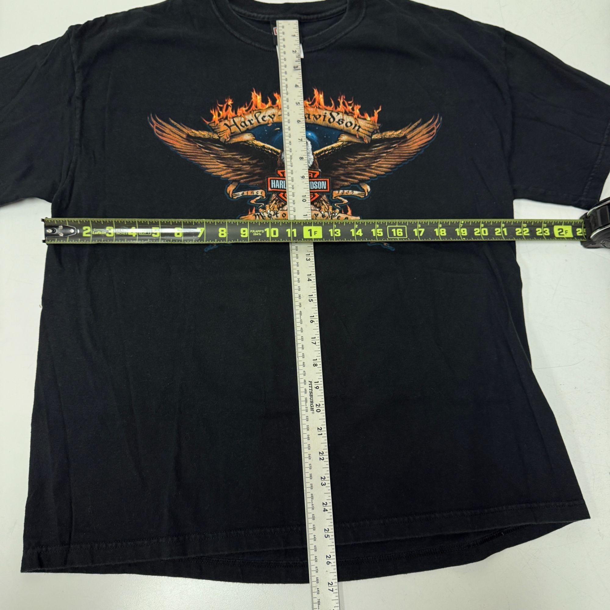 Harley Davidson HD EAGLE FLAMES Lone Star State TEXAS Longhorn Motorcycle T Size US XL / EU 56 / 4 - 8 Thumbnail