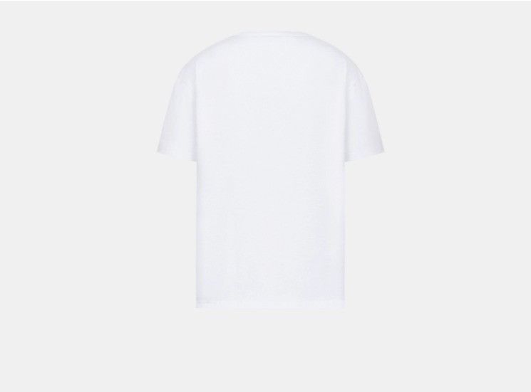 Dior o1w1db11224 Relaxed Fit T-Shirt in White Size US M / EU 48-50 / 2 - 2 Thumbnail