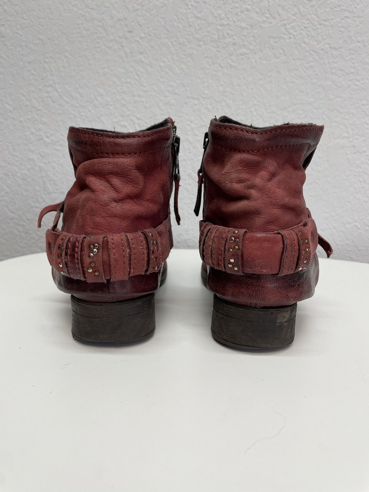 A.S.98 Vintage Italian AS 98 Rick Owens Style Leather Biker Boots Size US 7 / IT 37 - 5 Thumbnail
