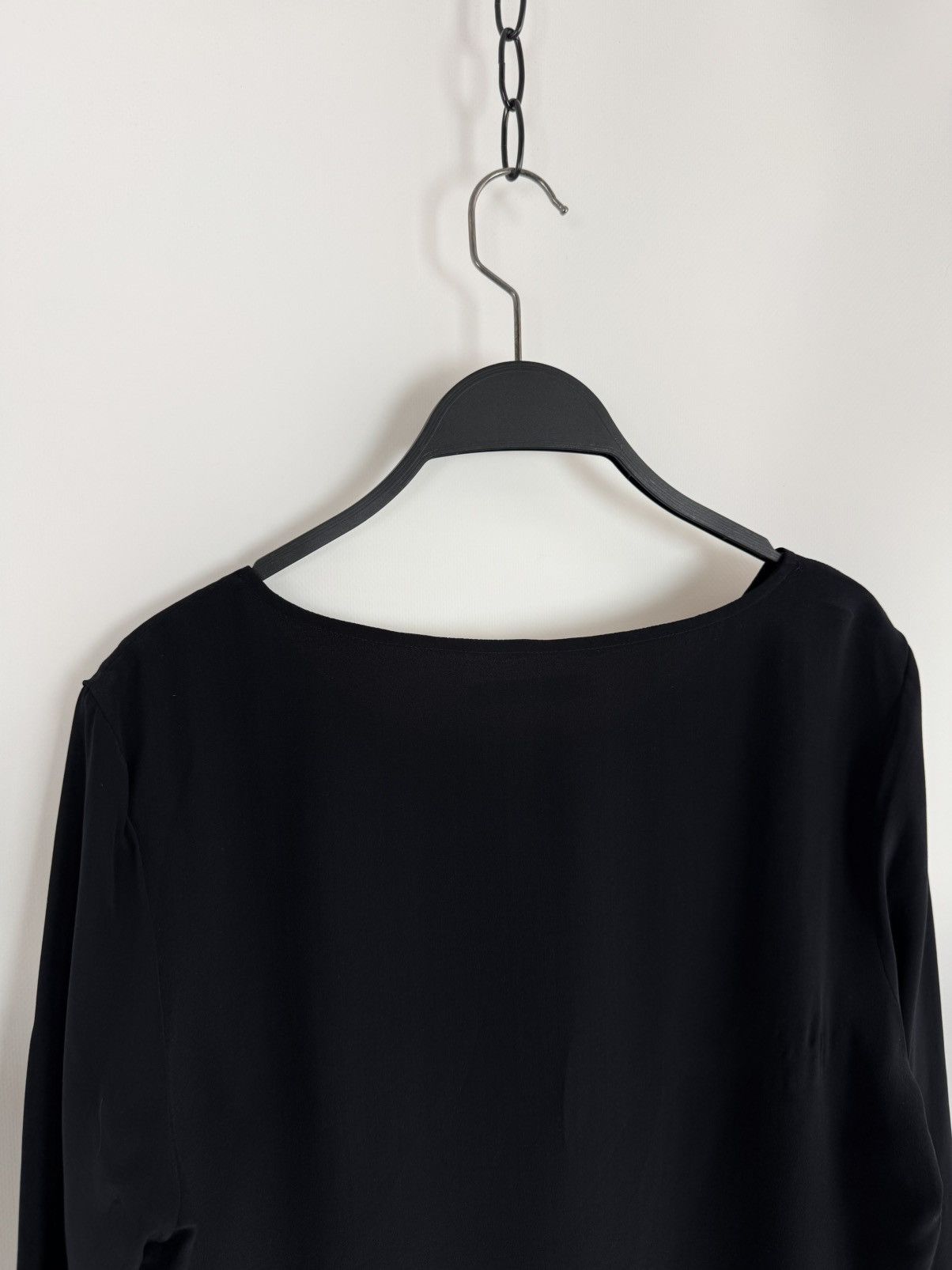 Allsaints AllSaints Black Viscose/Silk Long Sleeve Blouse Size S / US 4 / IT 40 - 11 Thumbnail