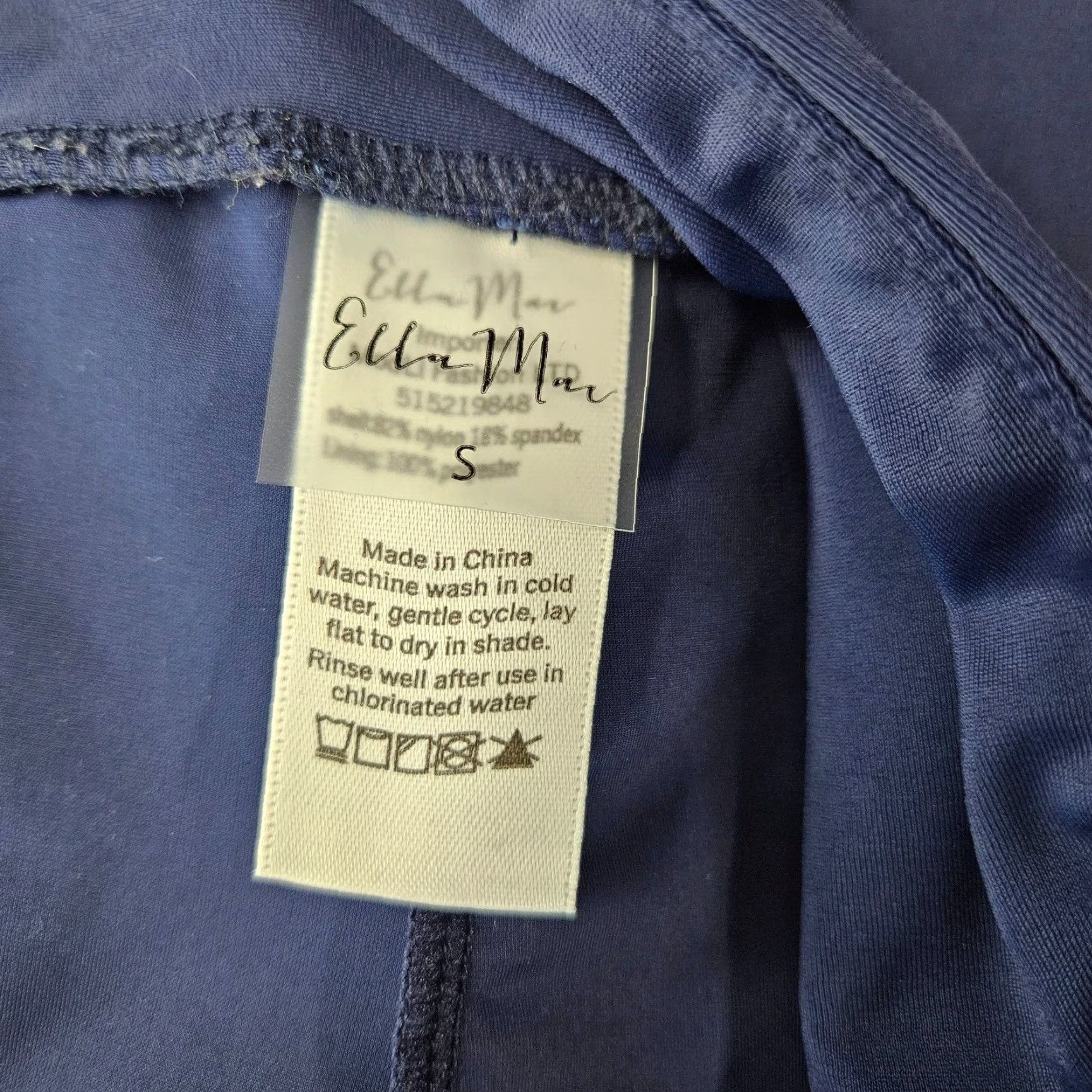 Vintage Ella Mae Womens Leggings Sz Small Solid Blue Mid Rise Womens Activewear Size 28" / US 6 / IT 42 - 7 Thumbnail