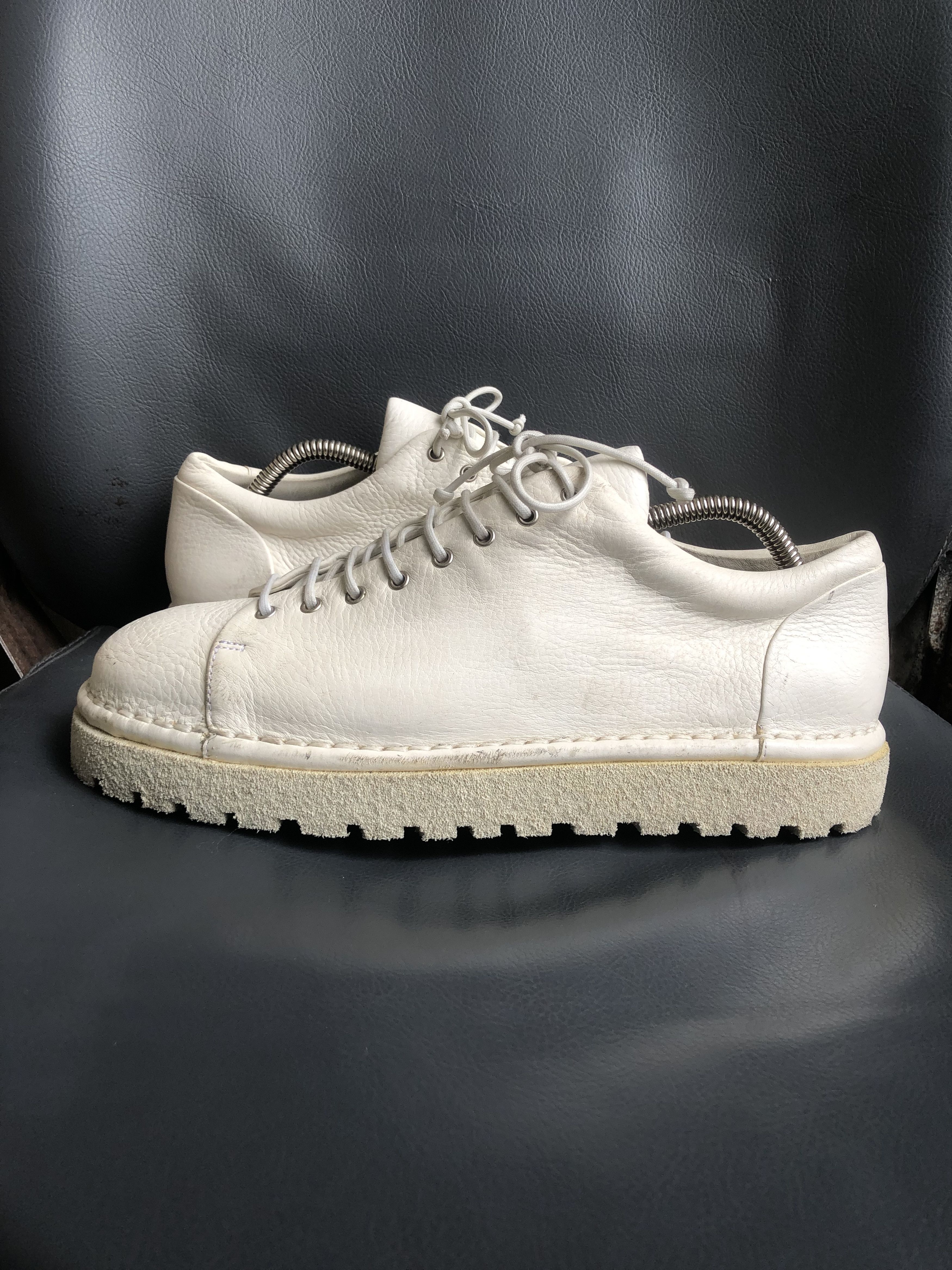 Marsell Marsell white Leather Unisex Darby Shoes Sz39 Made In 🇮🇹 Size US 8 / IT 38 - 8 Thumbnail