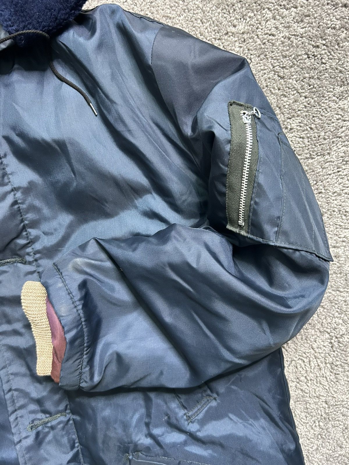 Vintage Vintage 60s/70s Nylon Lined Flight Jacket Fur Size US S / EU 44-46 / 1 - 7 Thumbnail
