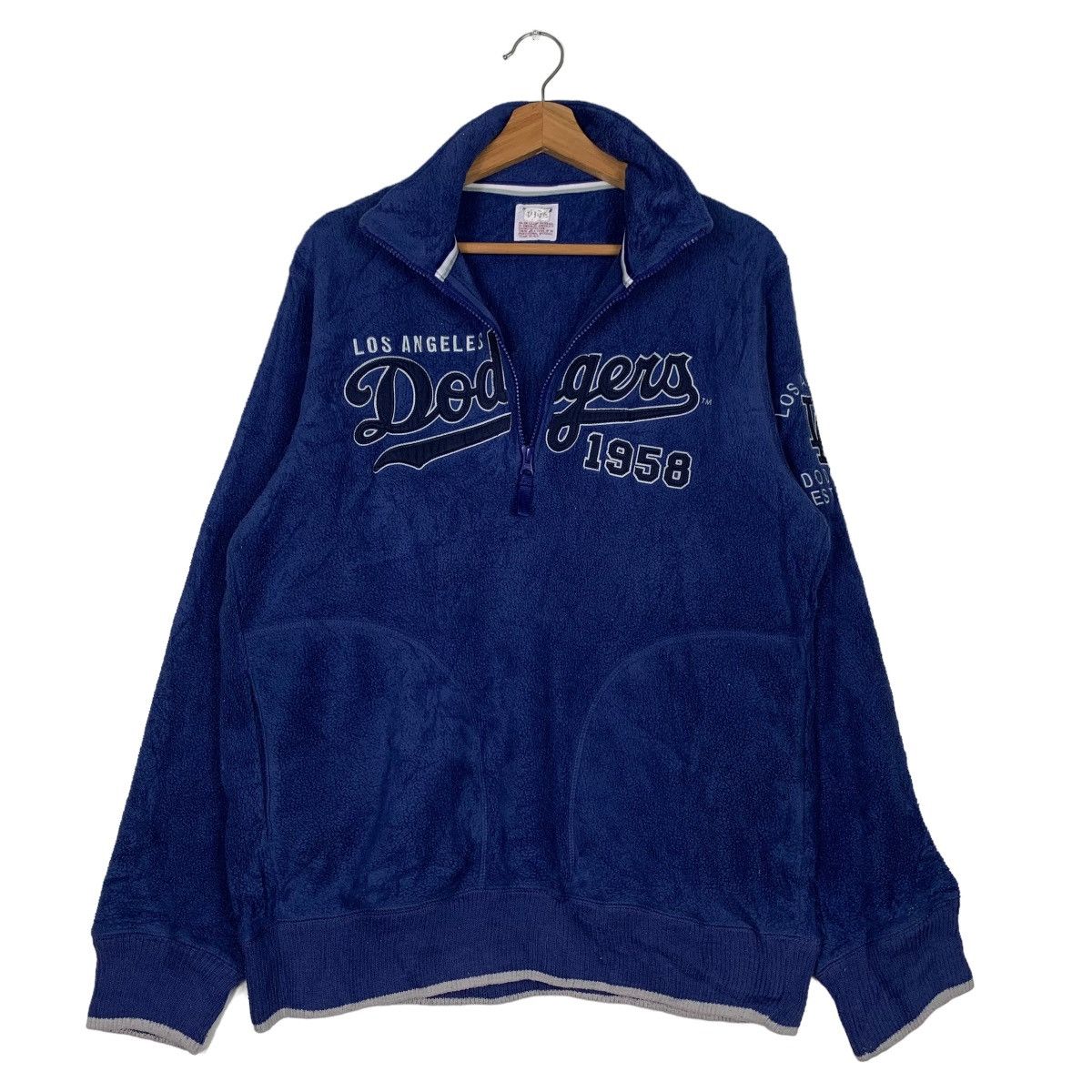 MLB MLB Los Angeles Dodgers Big Logo Half Zip Fleece #0077-C5 Size US M / EU 48-50 / 2 - 10 Thumbnail