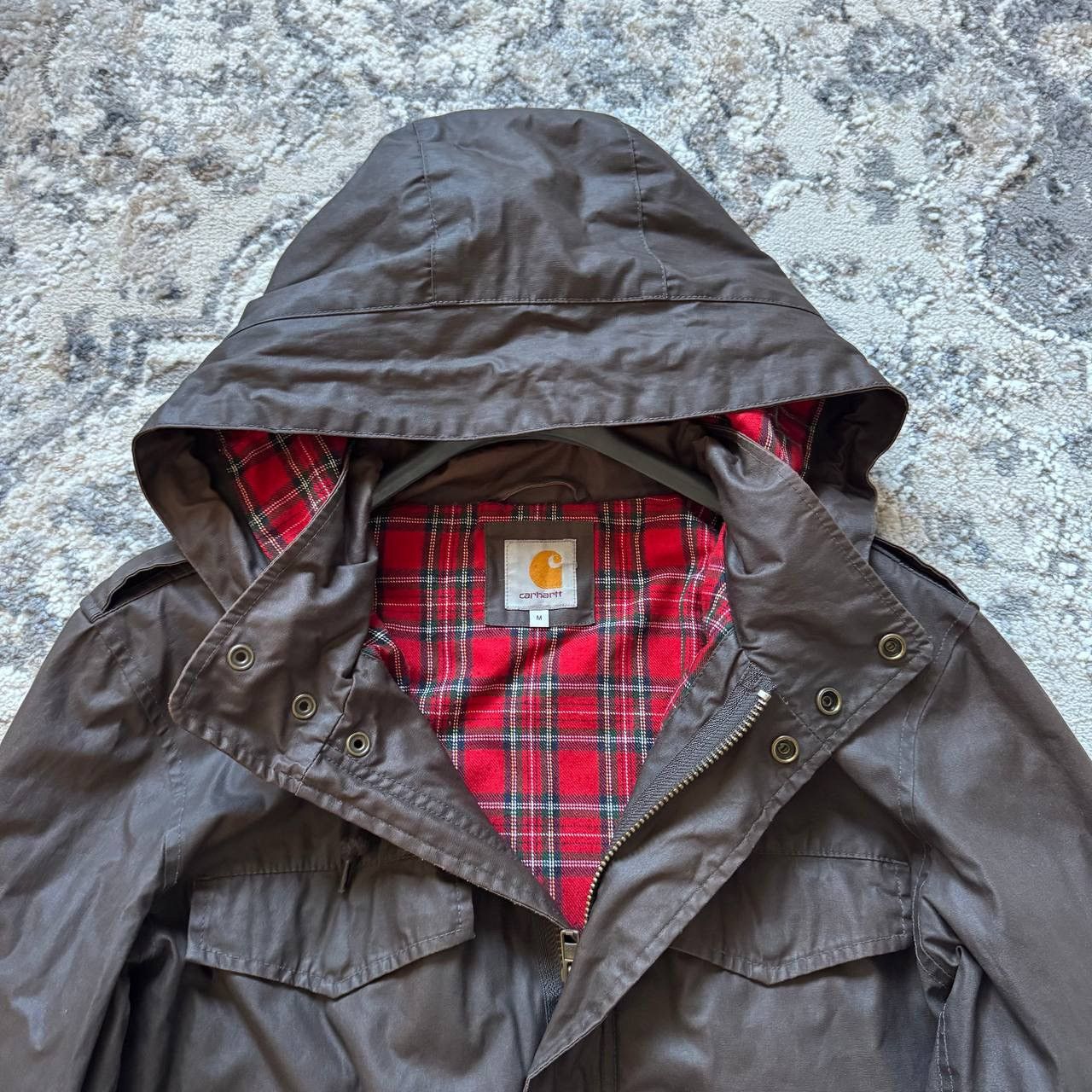 Carhartt Carhartt Waxed Brown Canadian Outdoor Tartan Parka Jacket Size US M / EU 48-50 / 2 - 6 Thumbnail