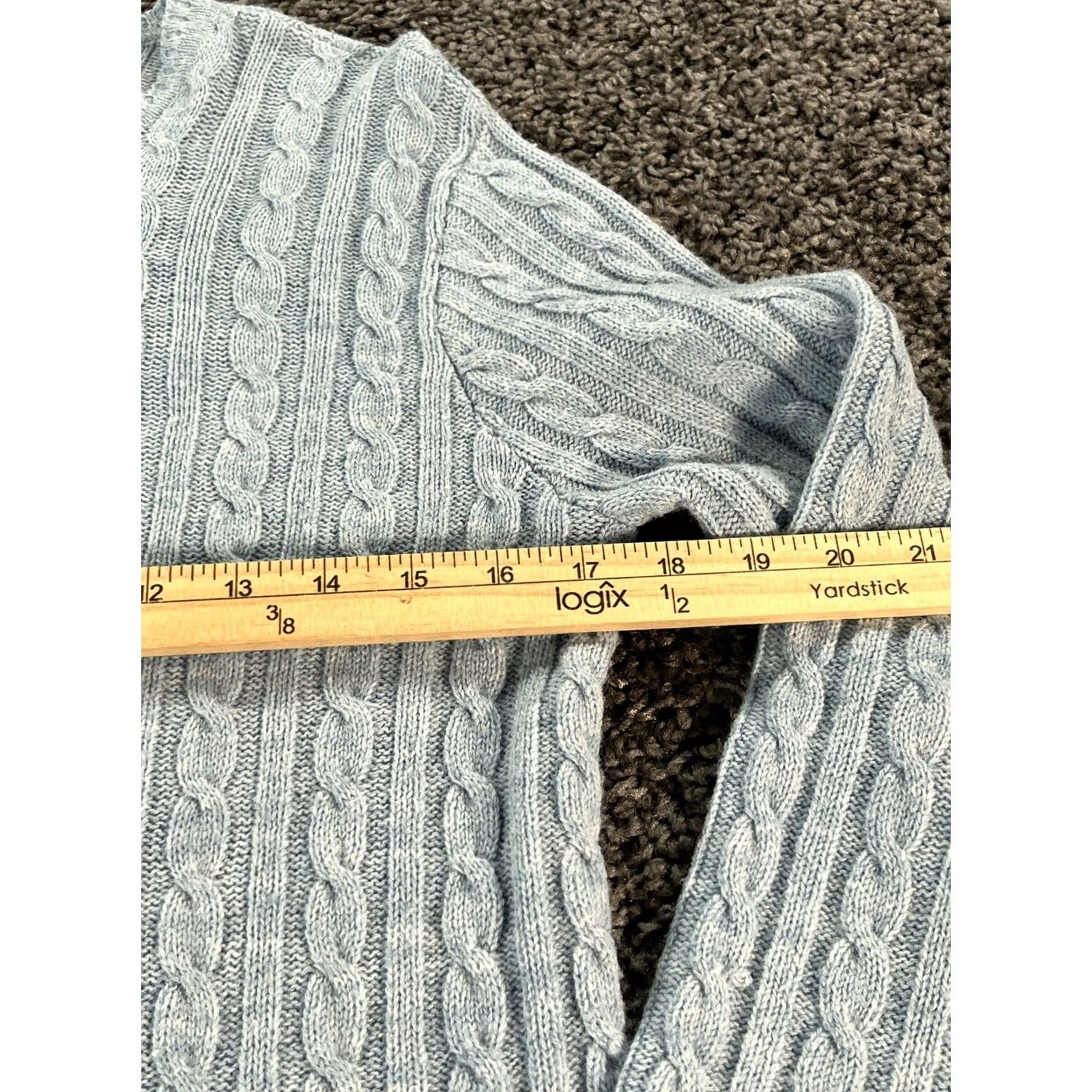Vintage VINTAGE Rosanna Cardigan Woman L Orlon Acrylic Knit Lace Powder Blue 1970s Granny Chic Womens Size L / US 10 / IT 46 - 3 Thumbnail