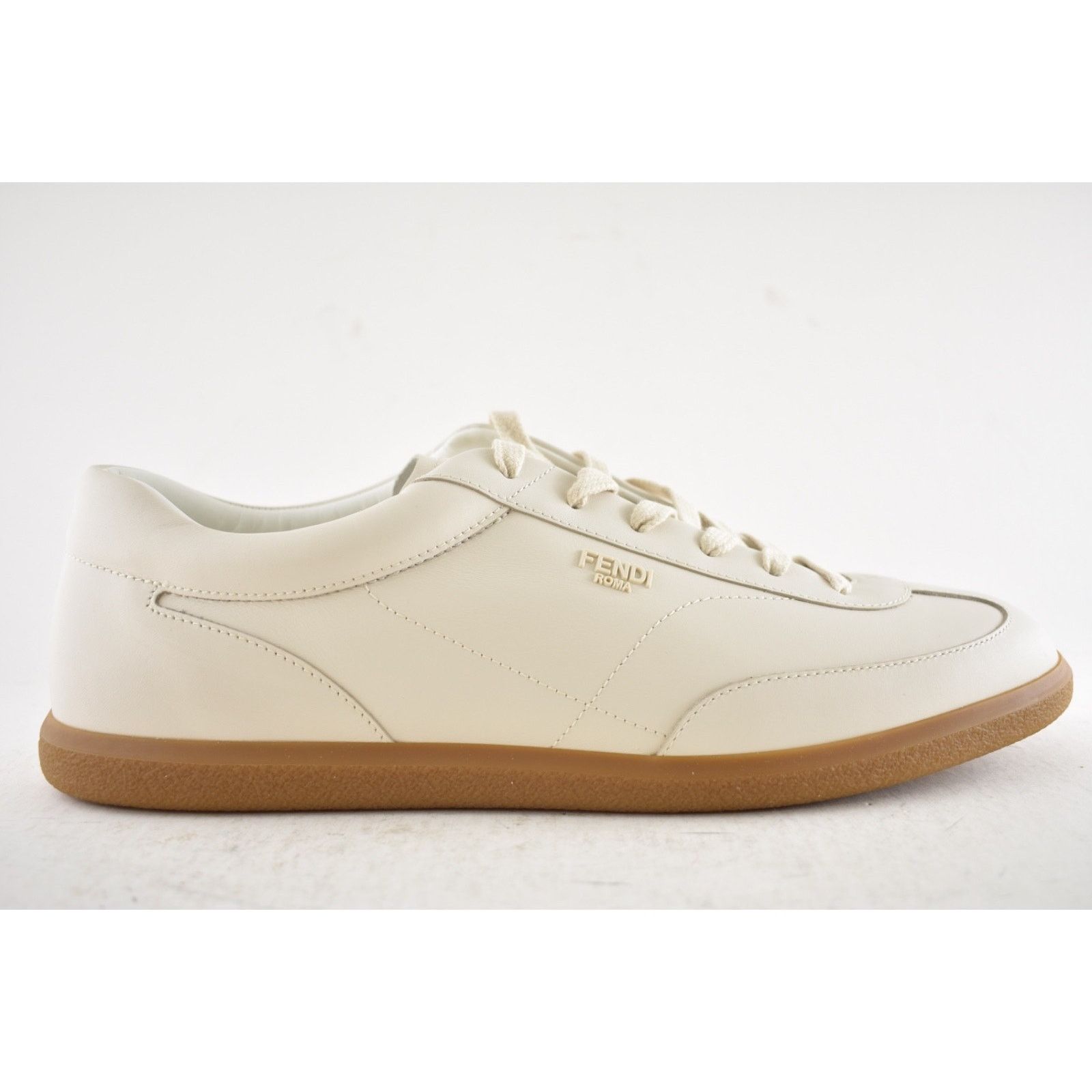 Fendi Fendi Light Bianco Ice White Leather Low Top Sneakers US 12 Size US 12 / EU 45 - 2 Thumbnail