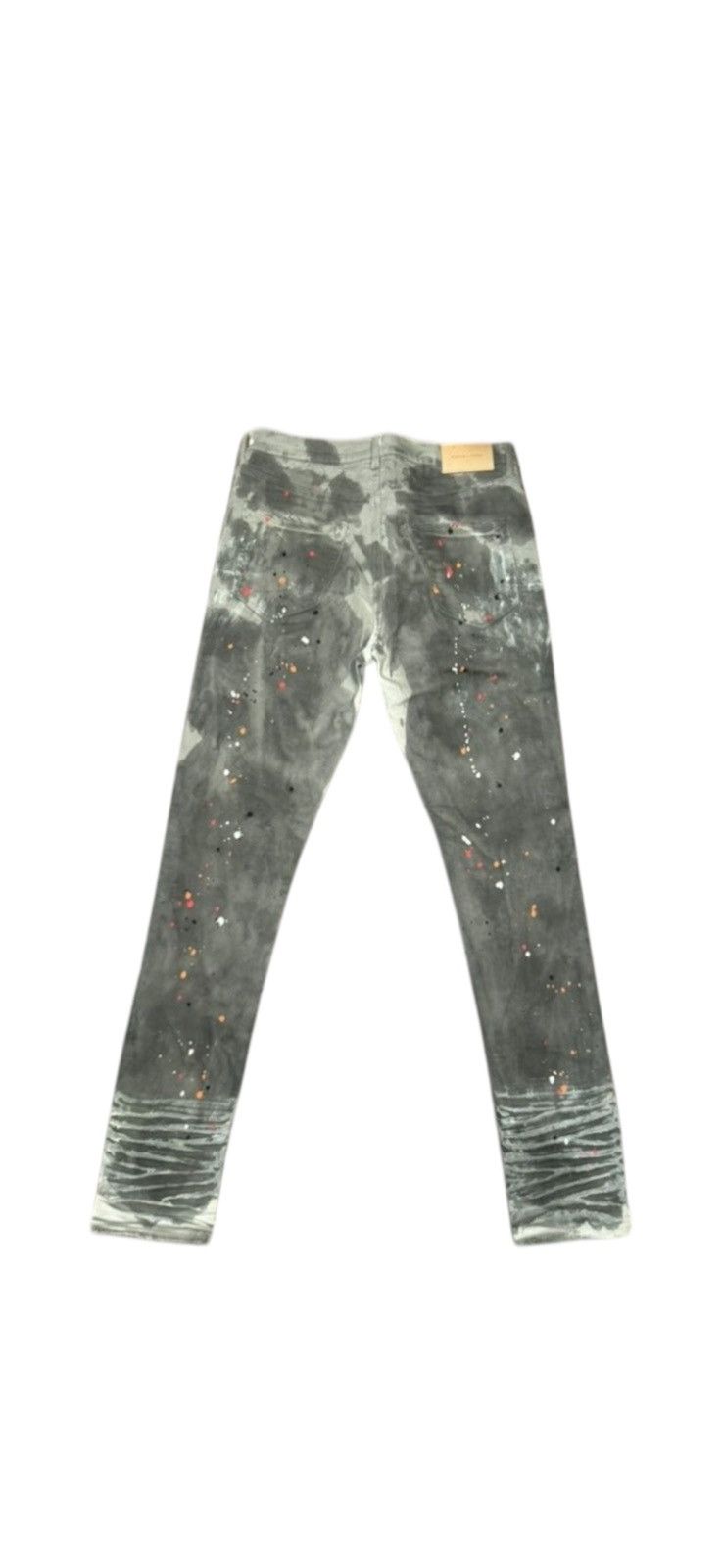 Purple Brand Purple Brand Grey Splatter Skinny Jeans P001 Size US 31 - 2 Thumbnail