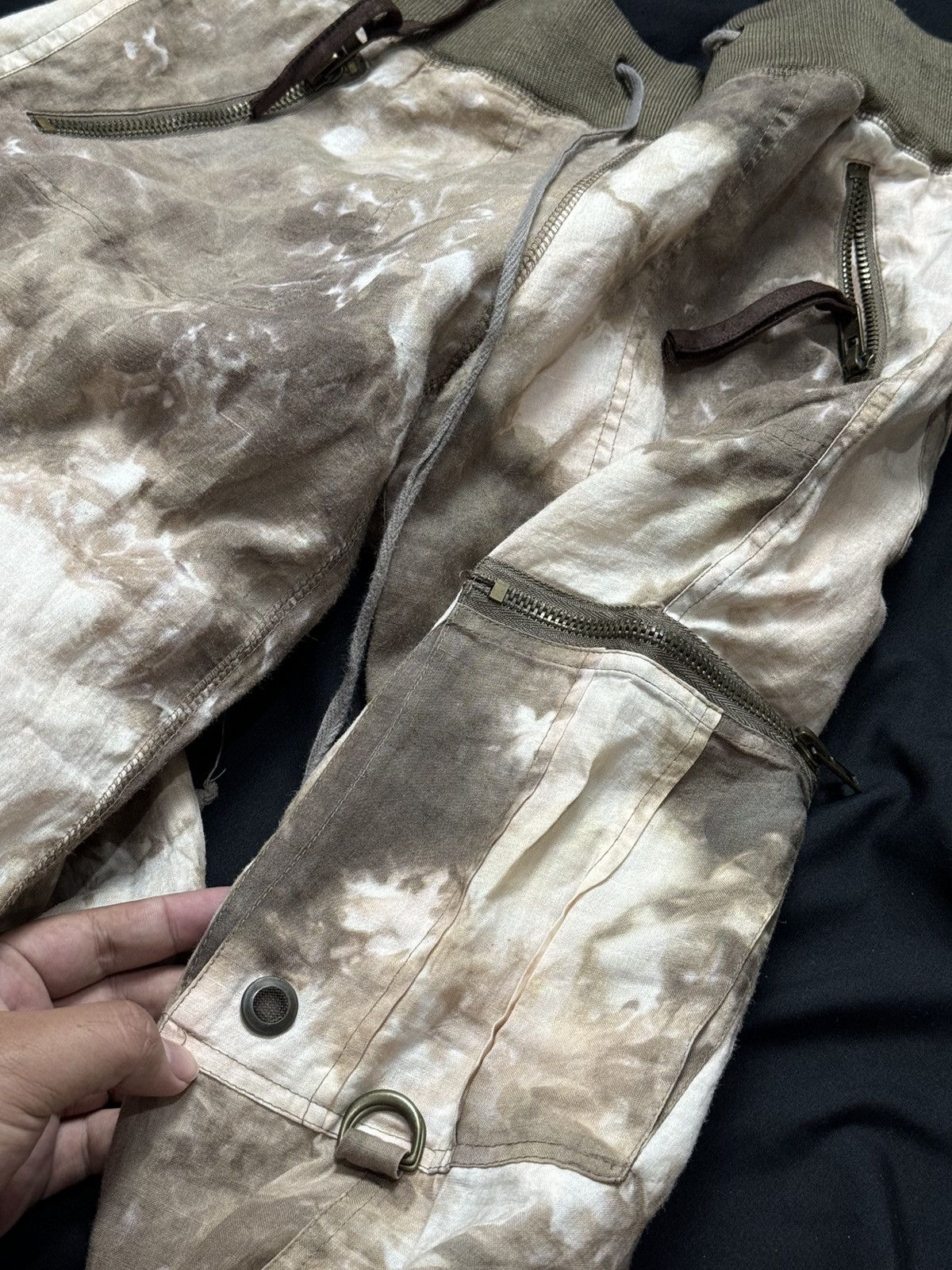 If Six Was Nine × Japanese Brand × Le Grande Bleu (L.G.B.) G.O.A Goa Flared Bootcut Cargo Pants Bleach Brown Size US 32 / EU 48 - 14 Thumbnail