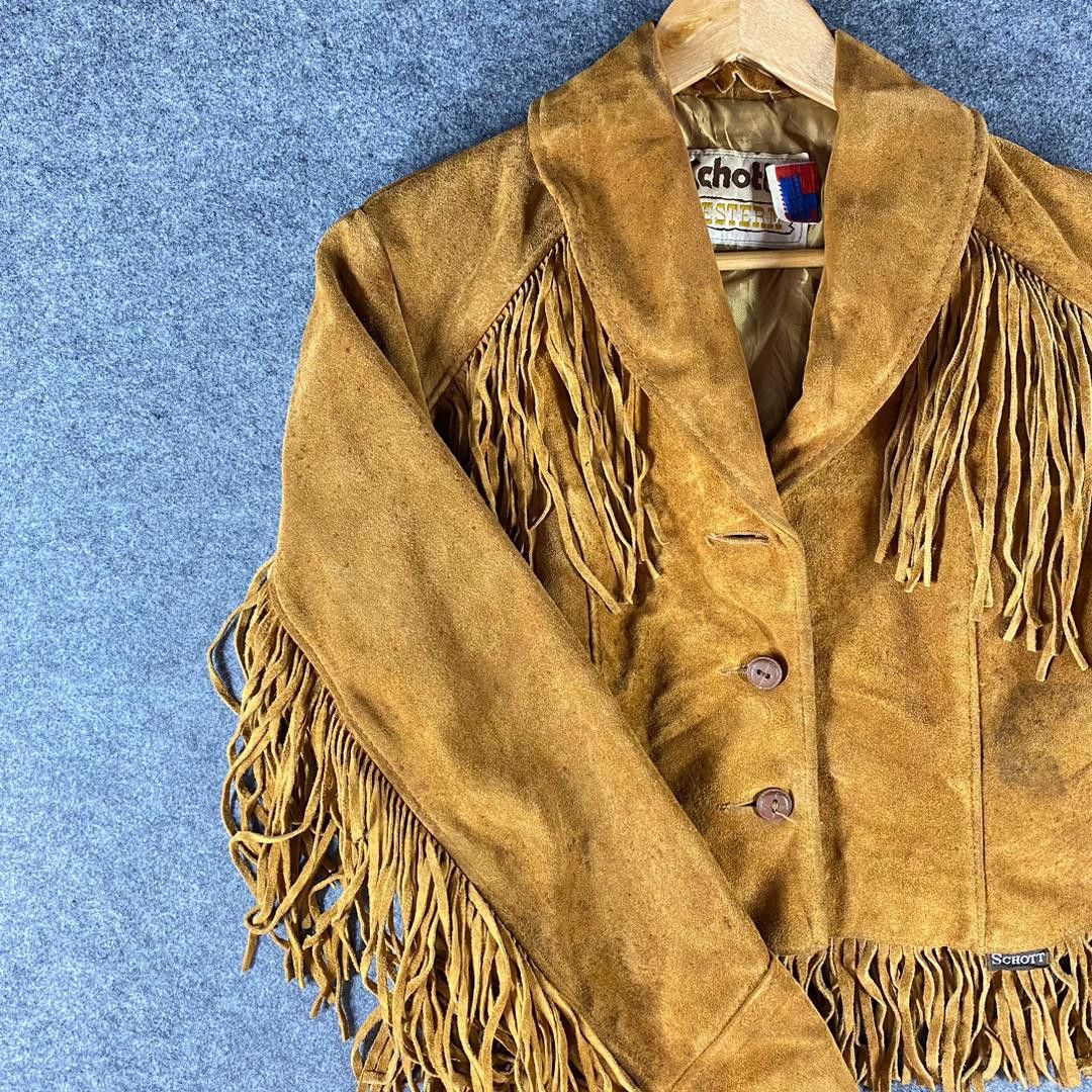 Schott Vintage 80s Schott Western Leather Motorcycles Jacket Size US M / EU 48-50 / 2 - 7 Thumbnail