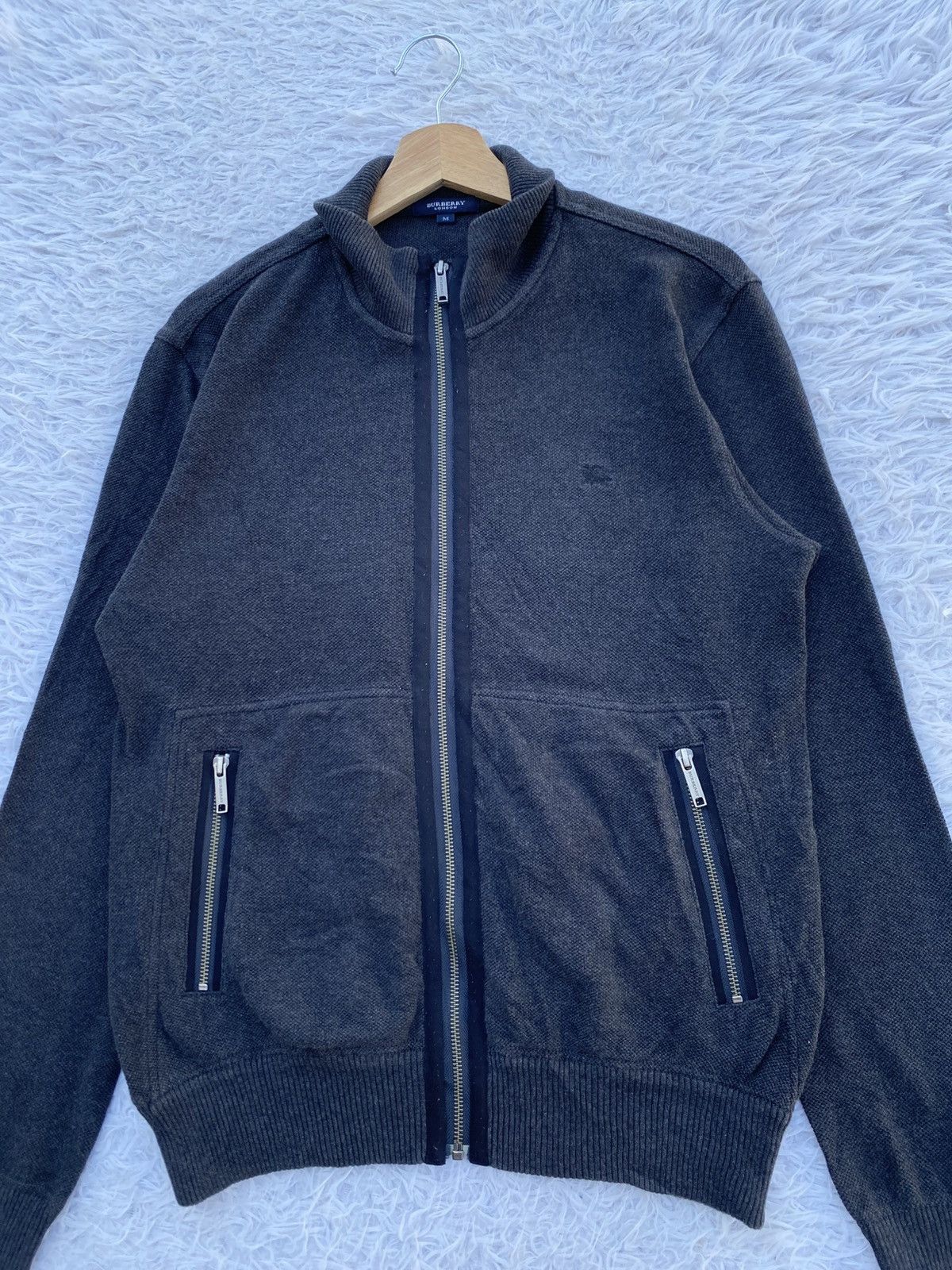 Burberry Rare Vintage Burberry London Zippered Front Pocket Sweater Size US S / EU 44-46 / 1 - 6 Thumbnail