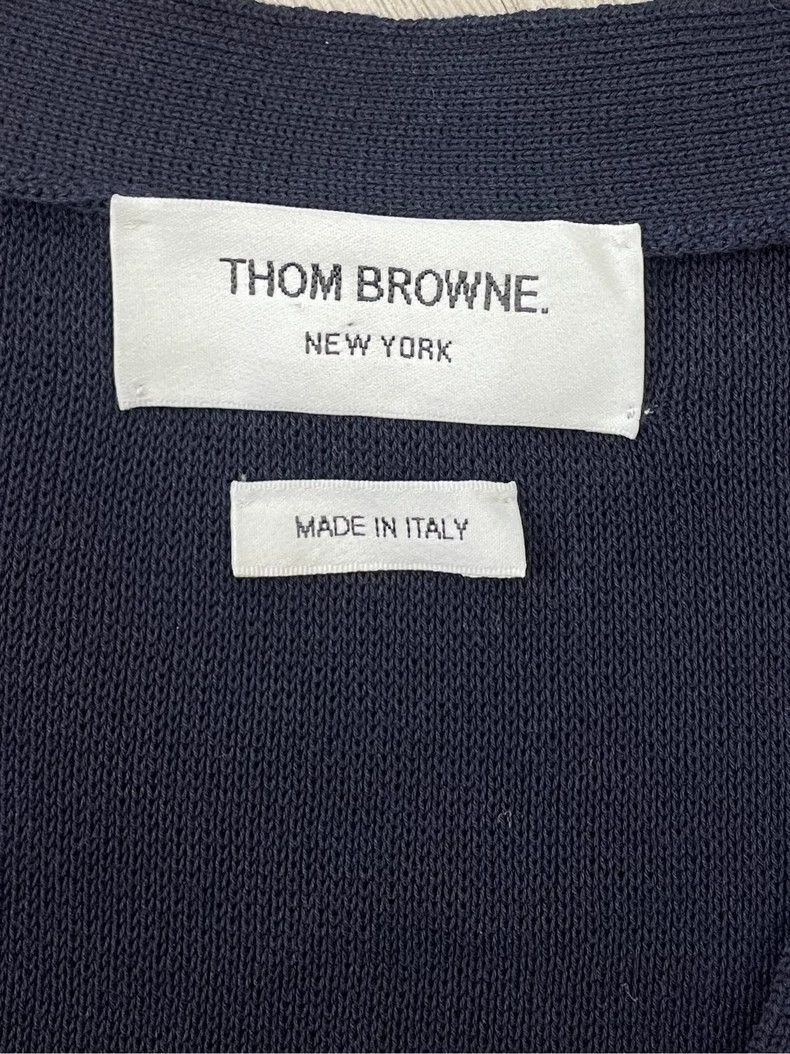 Thom Browne Thom Browne Blue and green knit cardigan Size US S / EU 44-46 / 1 - 5 Thumbnail