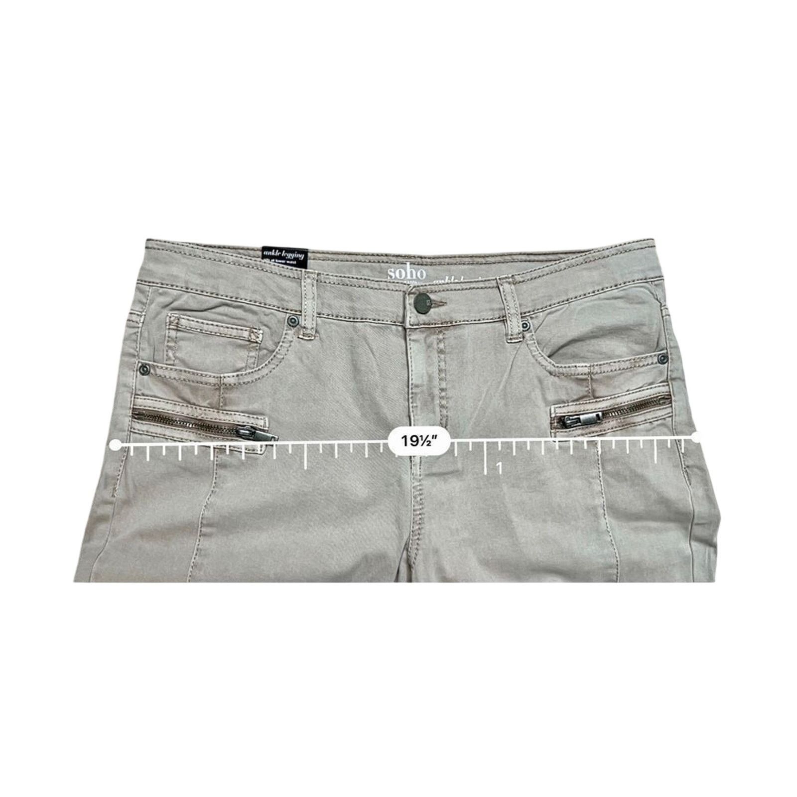 Other Soho NY&C Gray Tapered Leg Exposed Zippers Ankle Jeans 12 Size 34" / US 12 / IT 48 - 4 Thumbnail