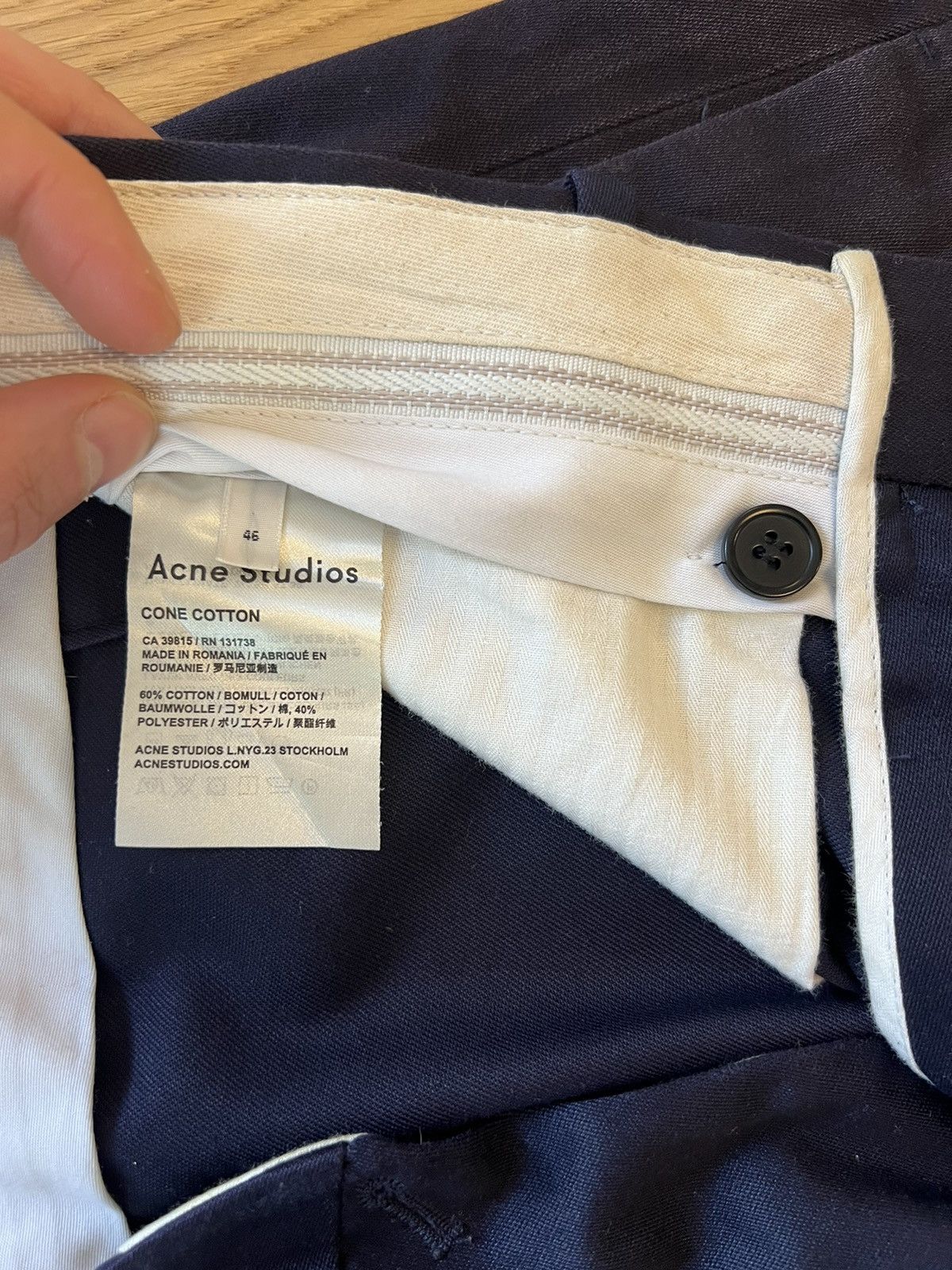 Acne Studios Acne Studios Navy Pants Size US 30 / EU 46 - 4 Thumbnail
