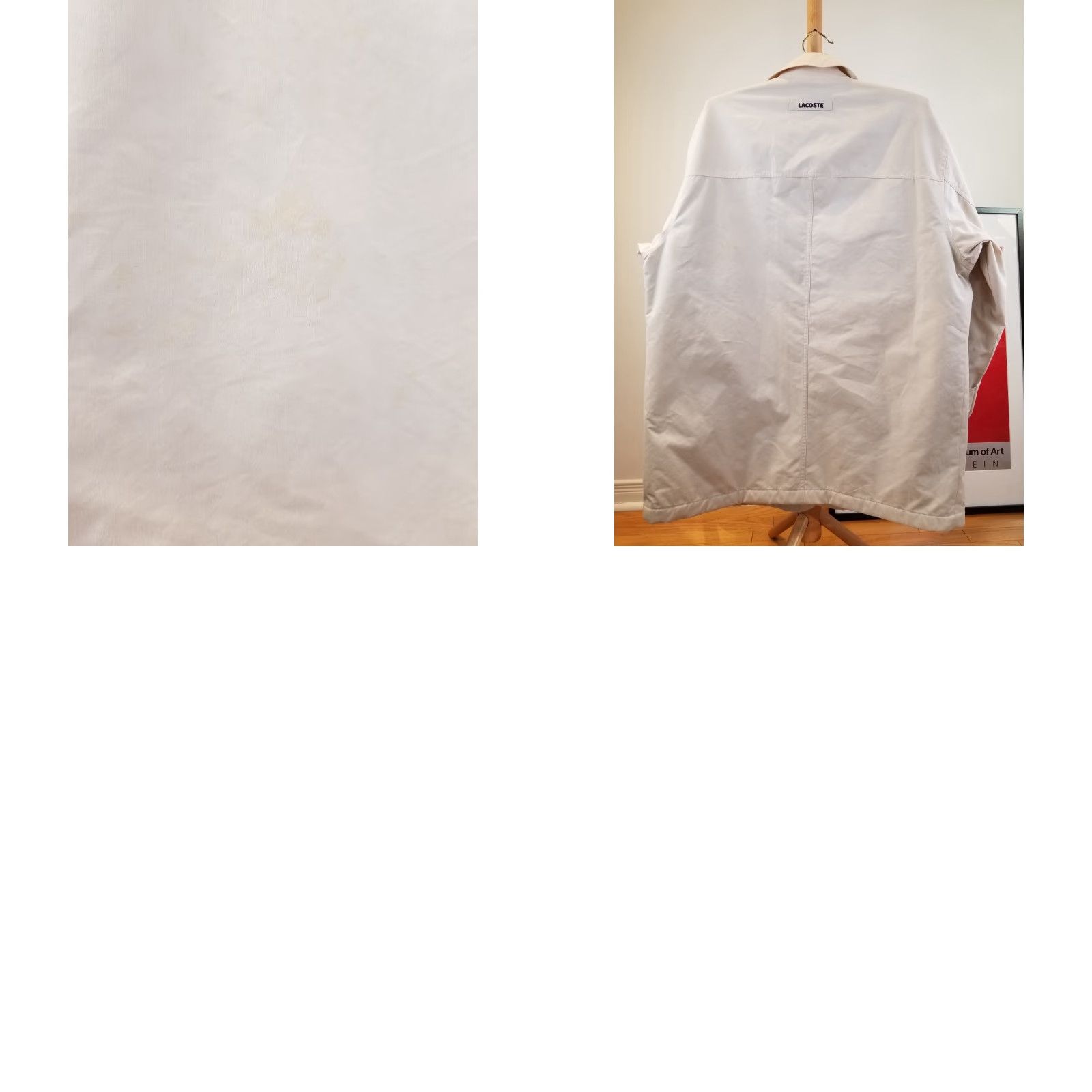 Lacoste VINTAGE Lacoste Beige Light Weather Jacket Coat SZ Large Coat Men L Beige 90s Overcoat Mens Size US L / EU 52-54 / 3 - 8 Thumbnail