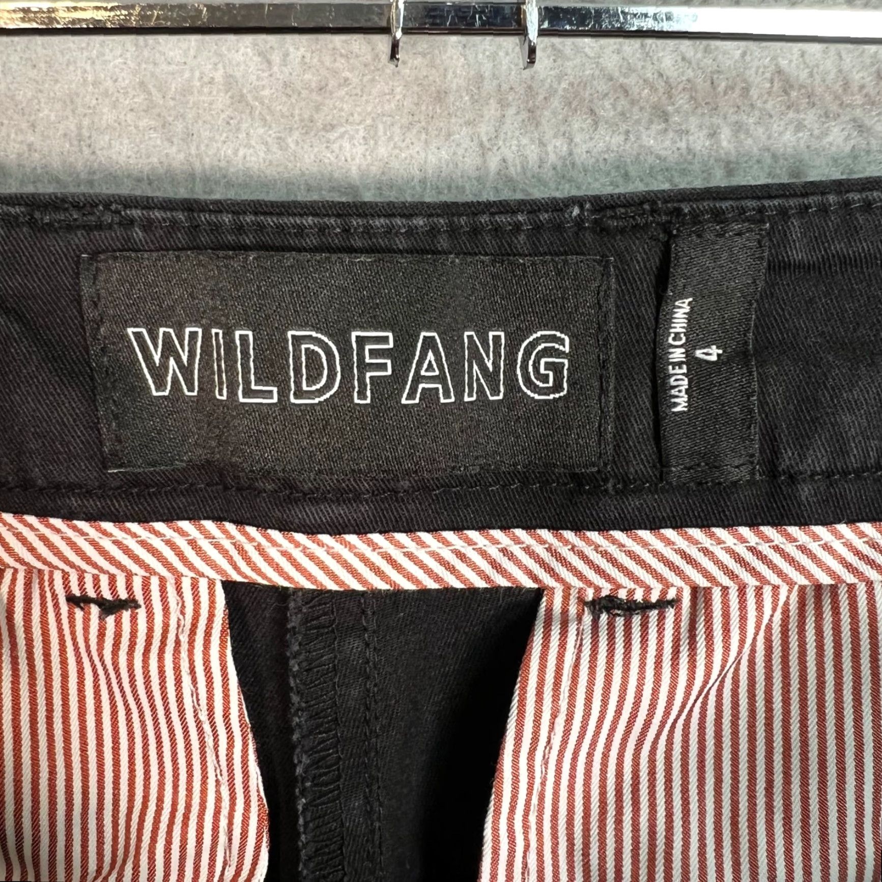 Wildfang Wildfang Womens Size 4 Black Essential Trousers Cotton Blend Slim Fit Pants Chino Flat Front Zip 27in Inseam 29in Waist Womens Slim Black 4 Size 27" / US 4 / IT 40 - 3 Thumbnail