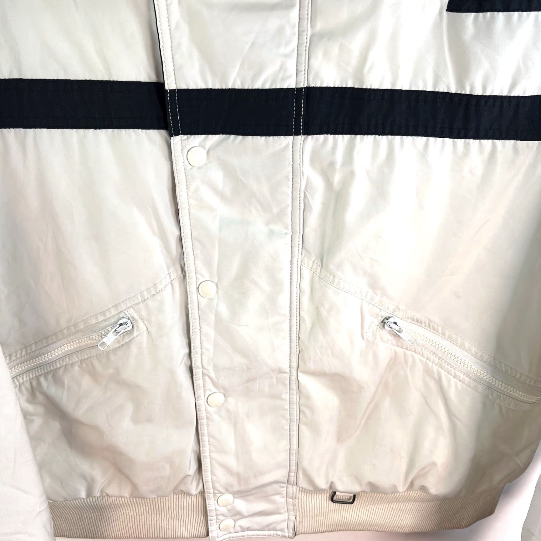 Obermeyer VINTAGE Obermeyer Scorpion Thinsulate Jacket Mens 2XL Black/White Ski Coat mid-length Zip Snap Logo Regular Diffusion Pattern Size US XXL / EU 58 / 5 - 3 Thumbnail
