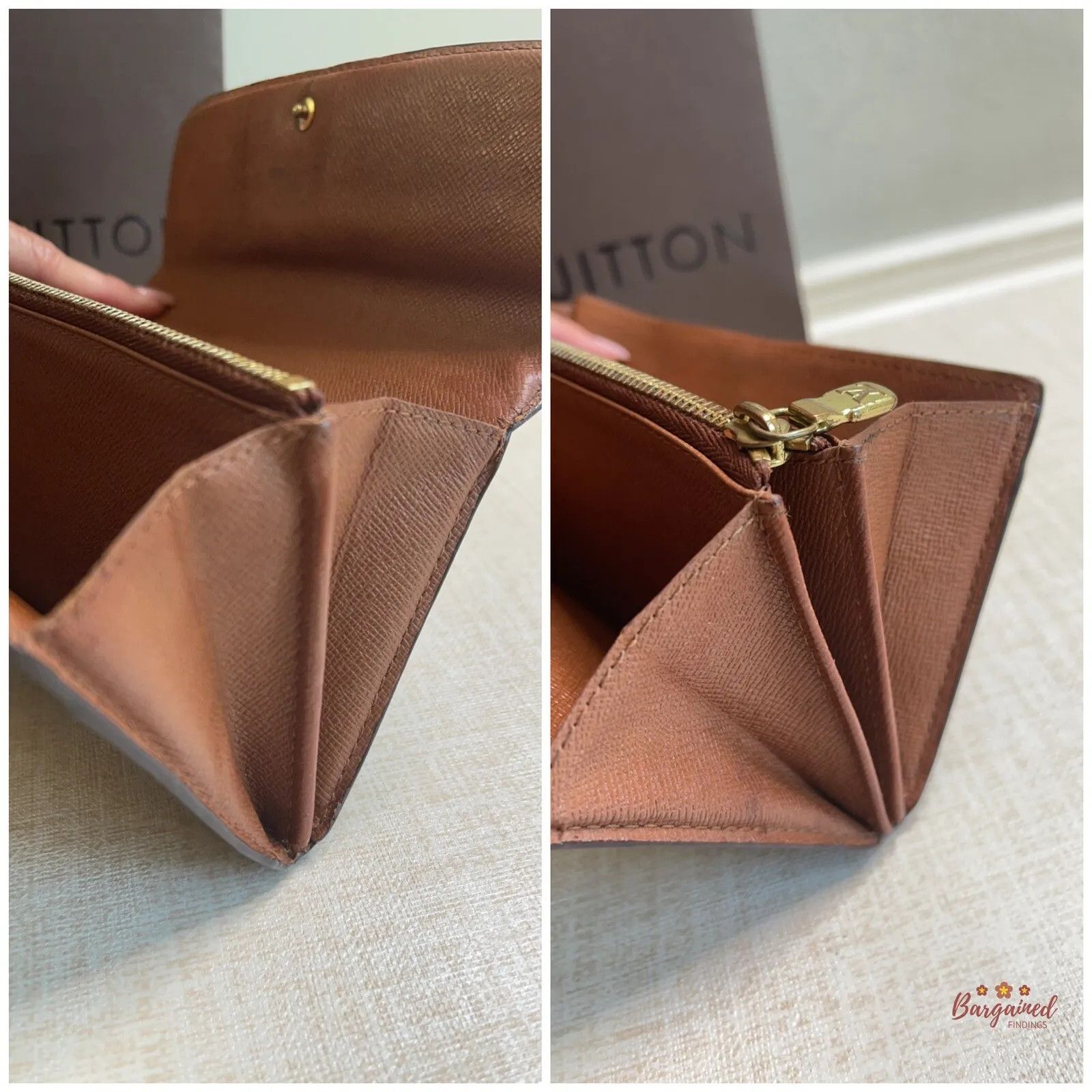 Louis Vuitton LOUIS VUITTON Vintage Brown Monogram Canvas Sarah Wallet Size ONE SIZE - 5 Thumbnail