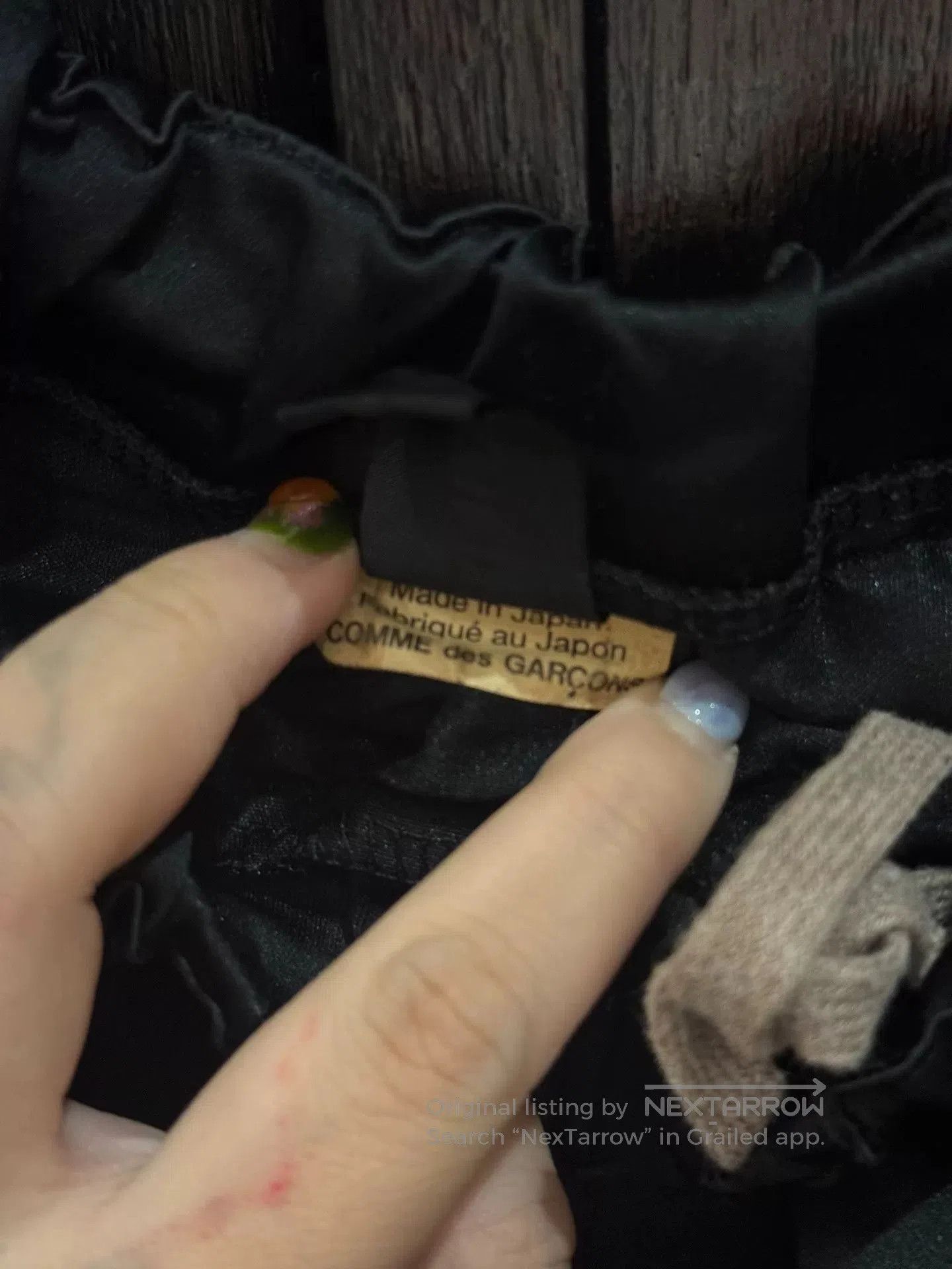 Comme des Garcons black satin half skirt by comme des garcons. Size 28" / US 6 / IT 42 - 3 Thumbnail