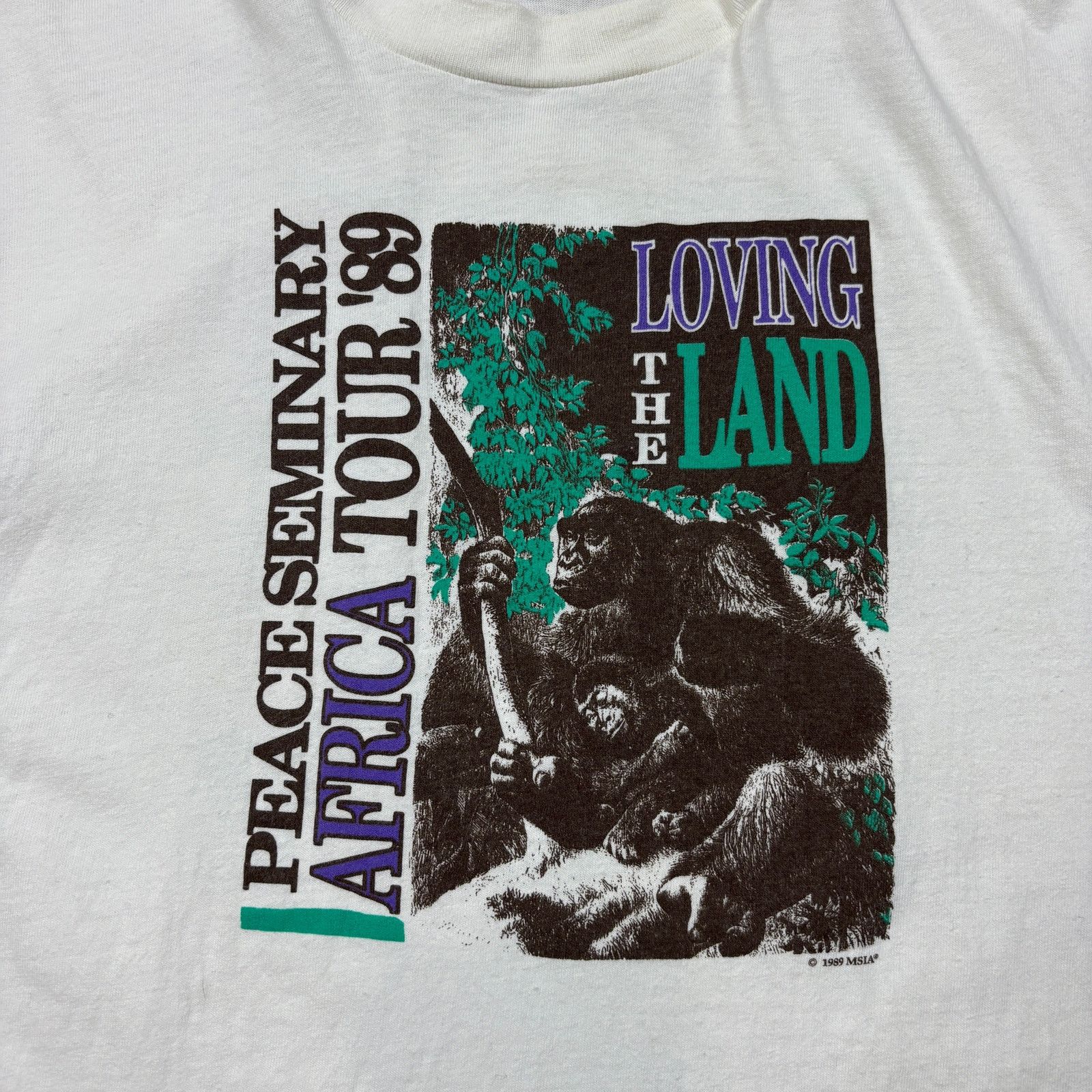 Vintage VTG 80s Peace Seminary Africa Tour Loving The Land Shirt XL Size US XL / EU 56 / 4 - 3 Thumbnail