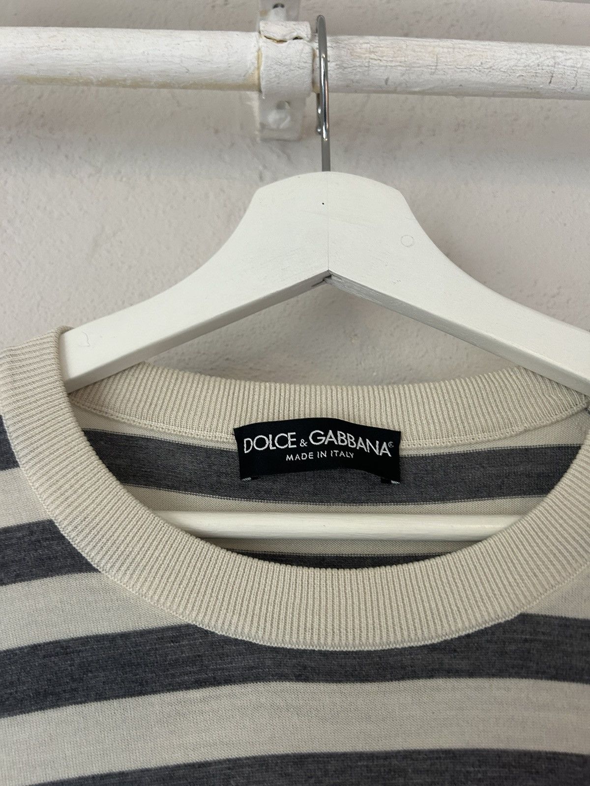 Dolce & Gabbana Marine Striped Virgin Wool Sweater Size US M / EU 48-50 / 2 - 4 Thumbnail