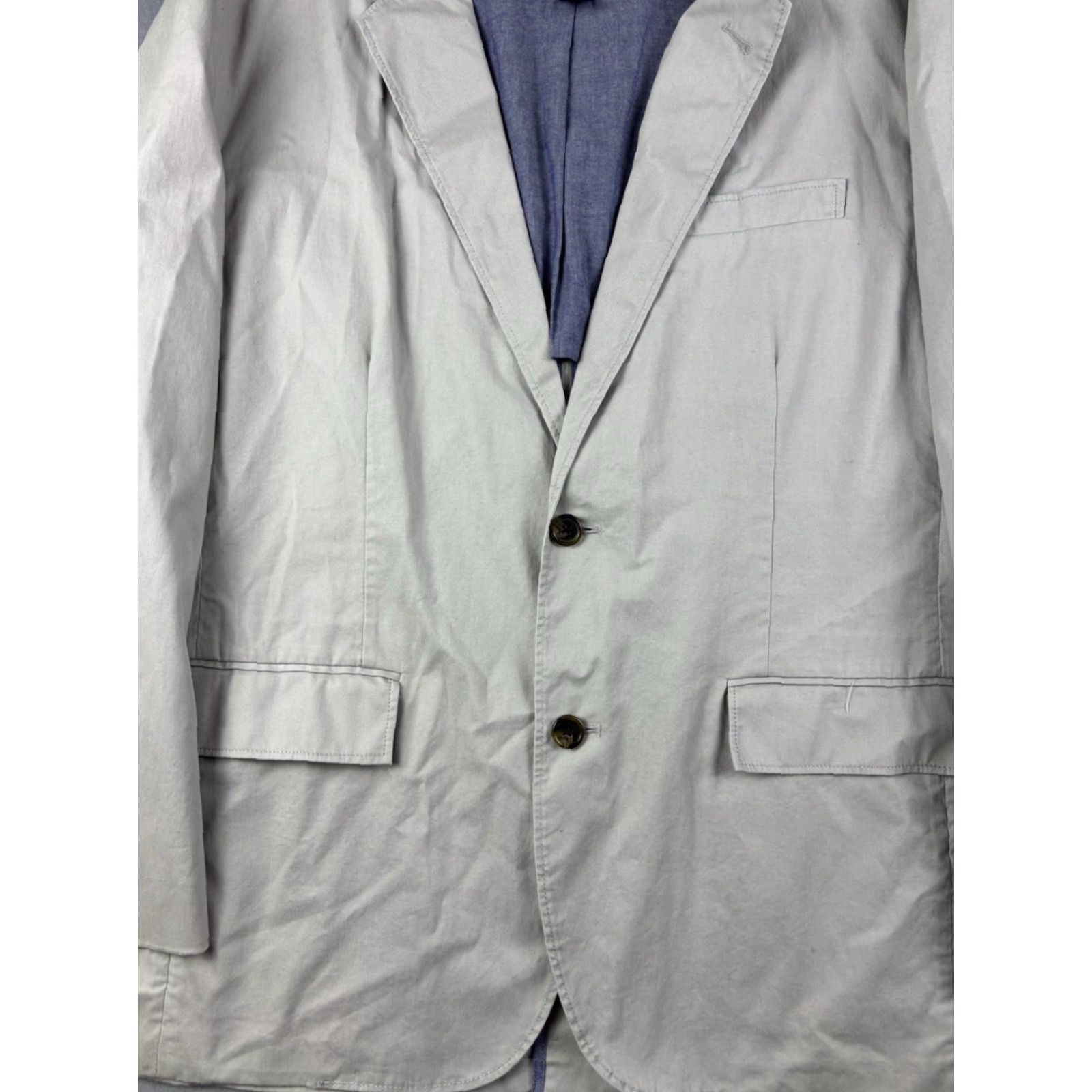 Brooks Brothers Brooks Brothers Blazer Jacket Mens Size Extra Large Cotton Lightweight 2 Button Size 46R - 2 Thumbnail