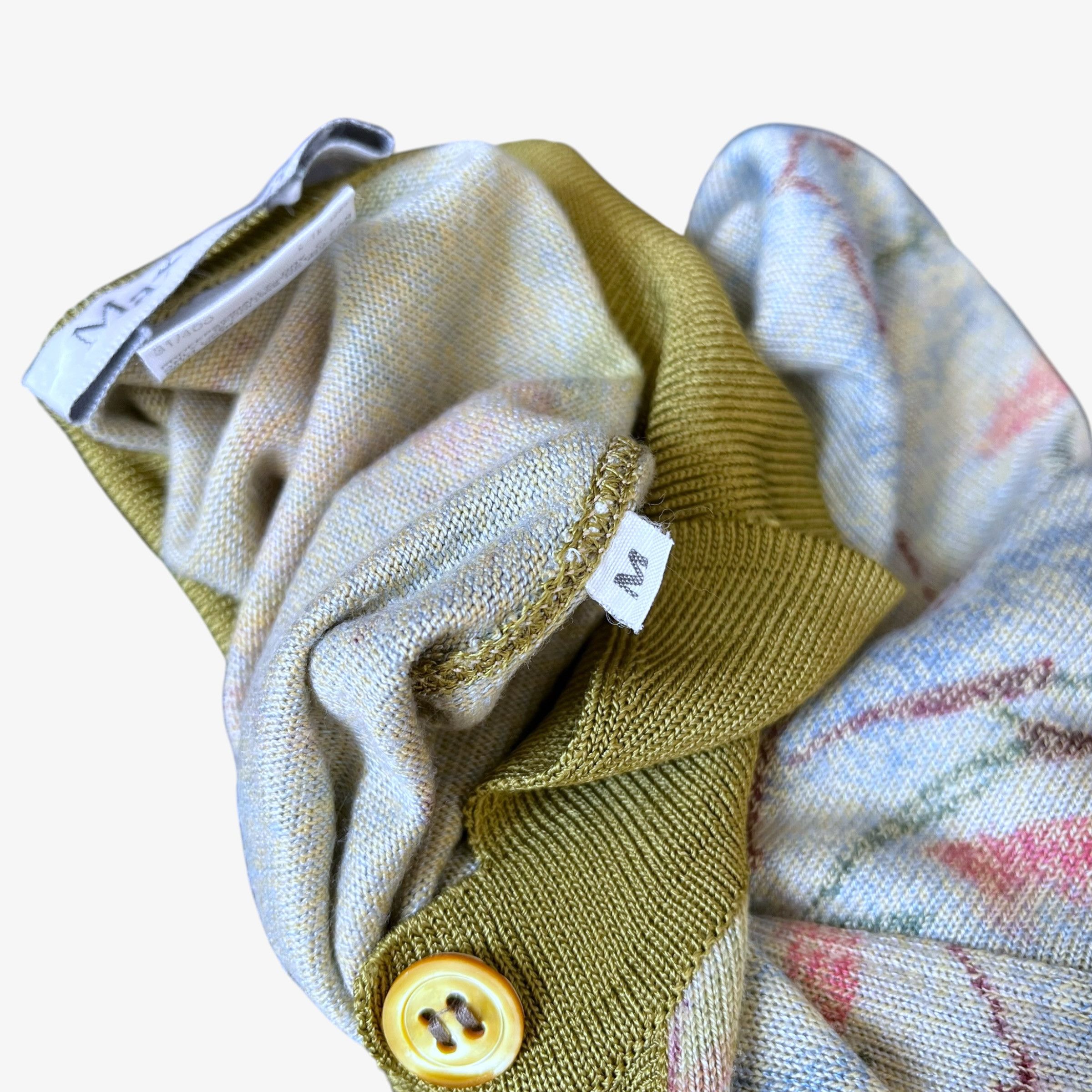 Max Mara Vintage 90s Women's Max Mara Floral Print Knitted Shirt Size L / US 10 / IT 46 - 5 Thumbnail