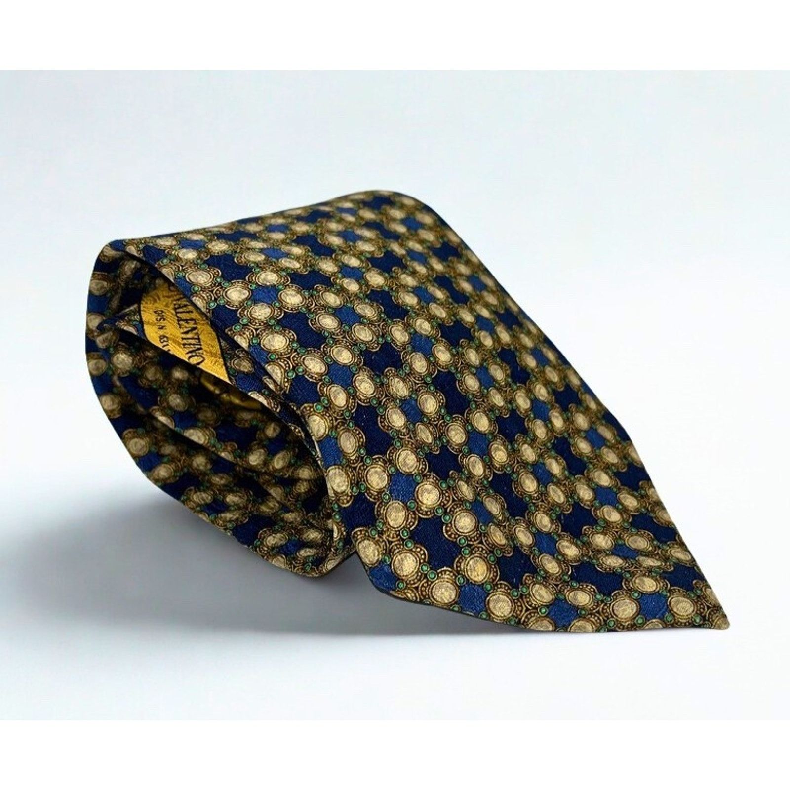 Valentino Valentino Cravatte Vintage Silk Tie Medallion Pattern Size ONE SIZE - 3 Thumbnail