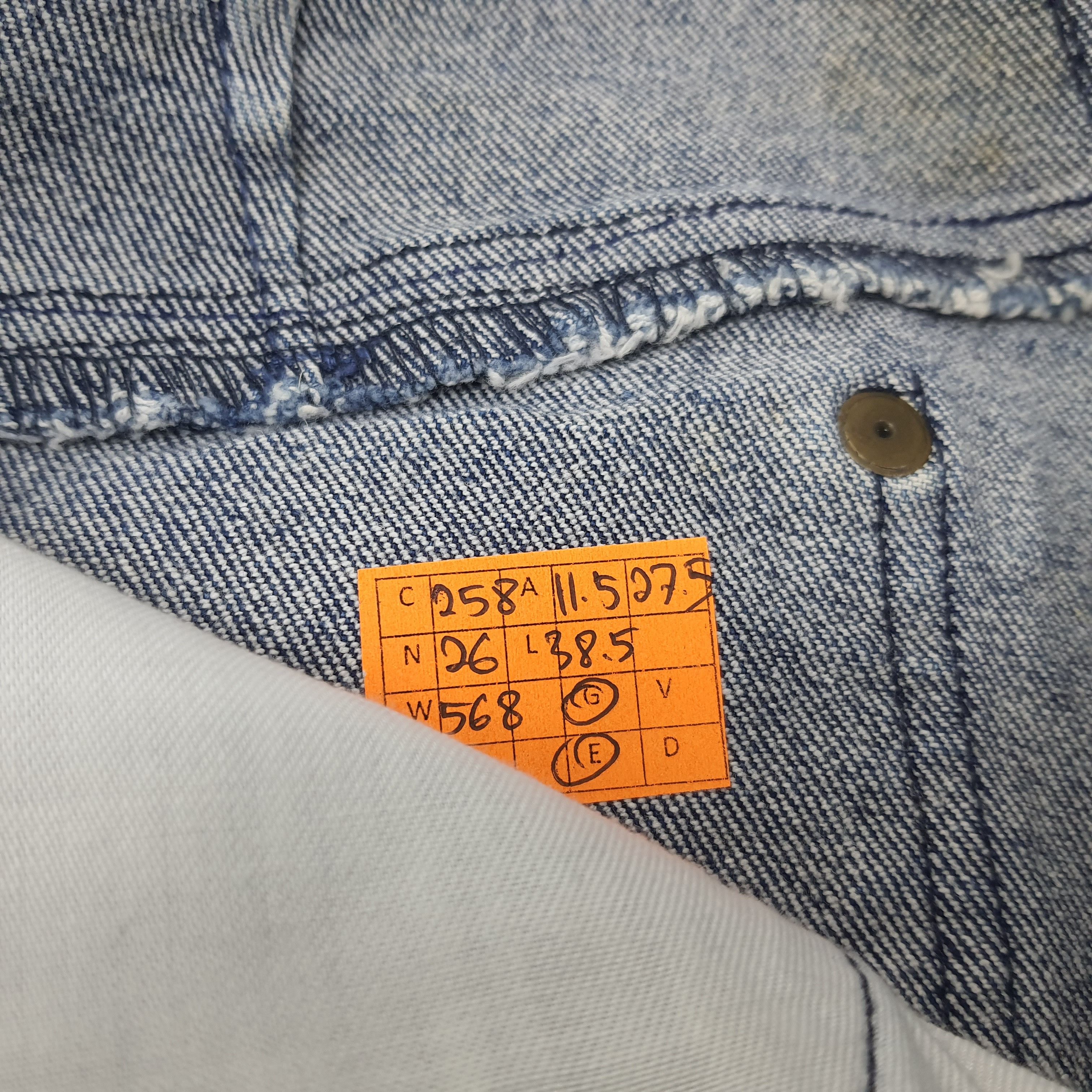 Japanese Brand Vintage Ryu Sports Full Print Jeans C258N26 Size 23" - 8 Thumbnail