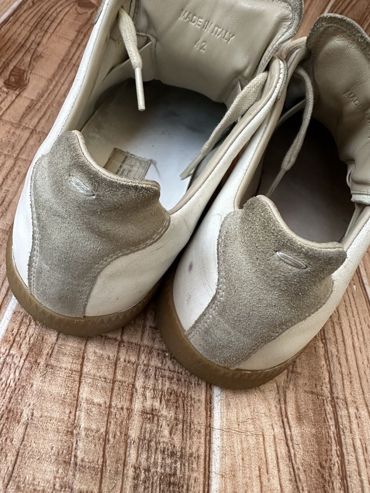 Maison Margiela Maison Margiela REPLICA GAT Gray/White Lowtop Sneaks Size US 9 / EU 42 - 23 Thumbnail