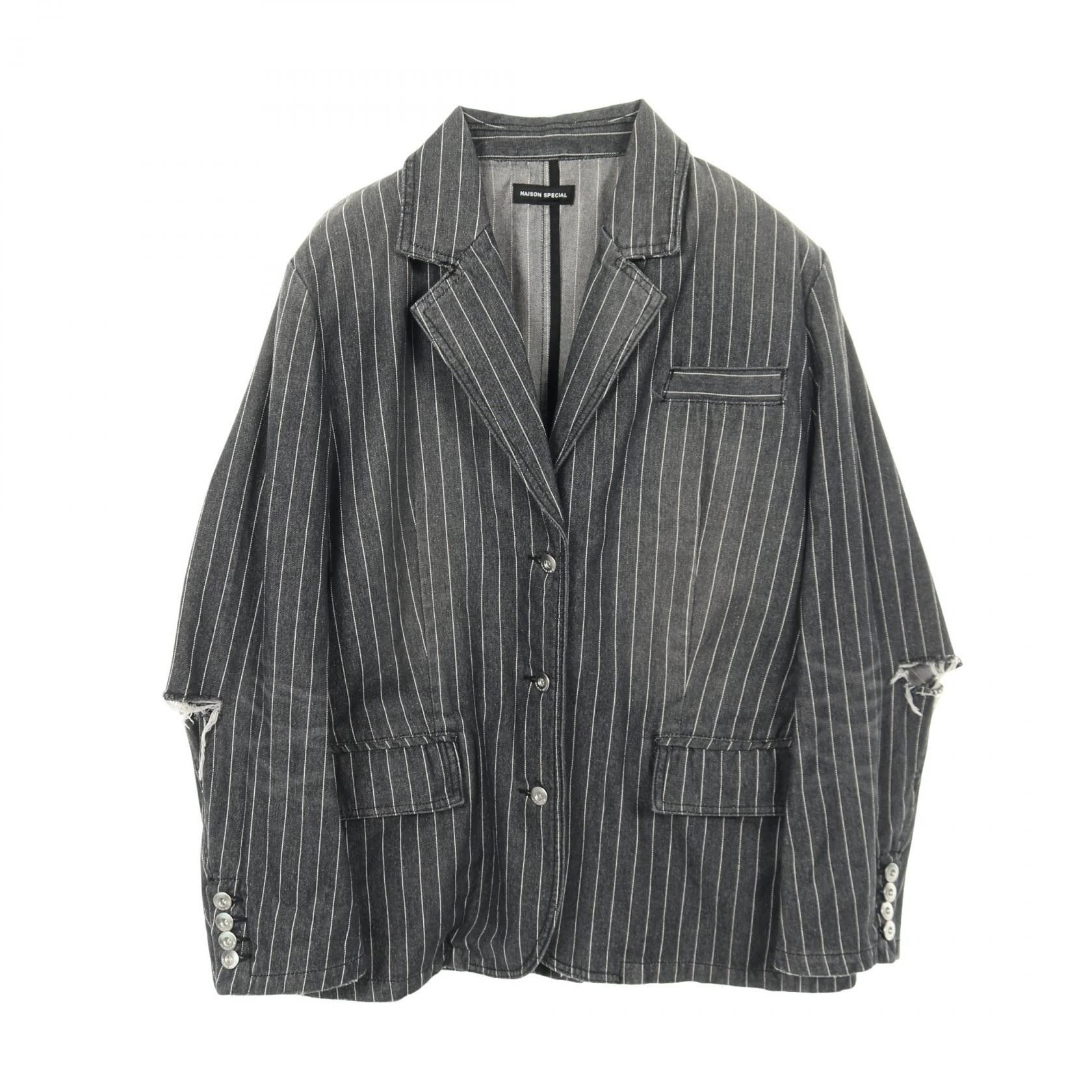 Other Other MAISON SPECIAL Denim Tailored Jacket Textile Outerwear DUTY FREE for USA Size ONE SIZE - 1 Thumbnail