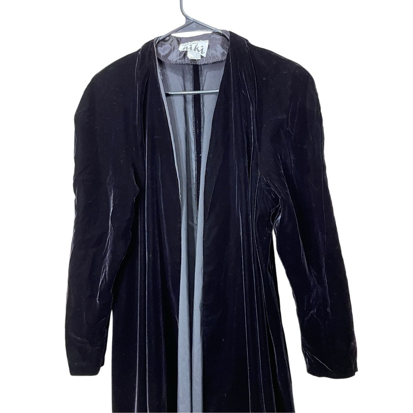 Other Vintage Karen Lucas For Niki Black Velvet Swing Coat Size S Size S / US 4 / IT 40 - 2 Thumbnail