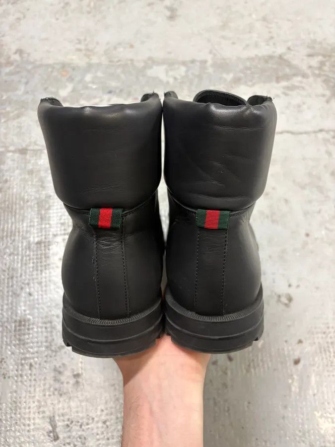 Gucci 2000s Gucci Black Lace-Up Combat Leather Boots Size US 12.5 / EU 45-46 - 7 Thumbnail