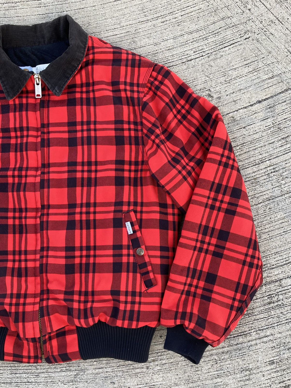 Carhartt × Vintage Vintage Red Plaid Santa Fe Jacket Red Carhartt Jacket JQW60 Size US L / EU 52-54 / 3 - 3 Thumbnail