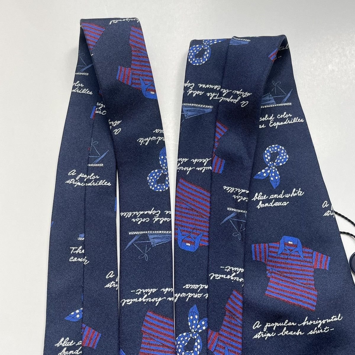 Polo Ralph Lauren Polo by Ralph Lauren Blue Silk Tie with Architectural Design Size ONE SIZE - 6 Thumbnail