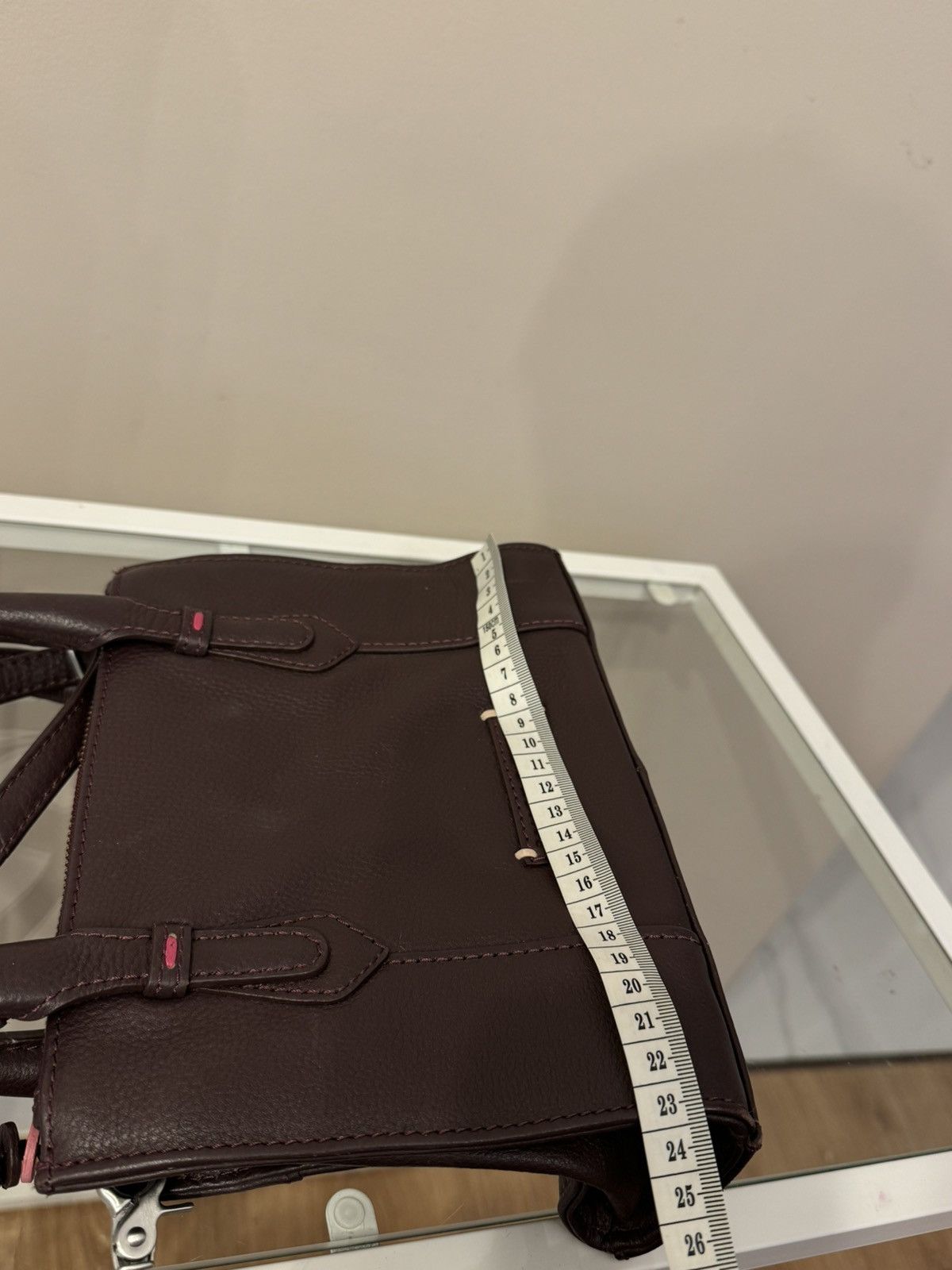Vintage Bailey & Quinn London leather burgundy shoulder bag hand Size ONE SIZE - 15 Thumbnail