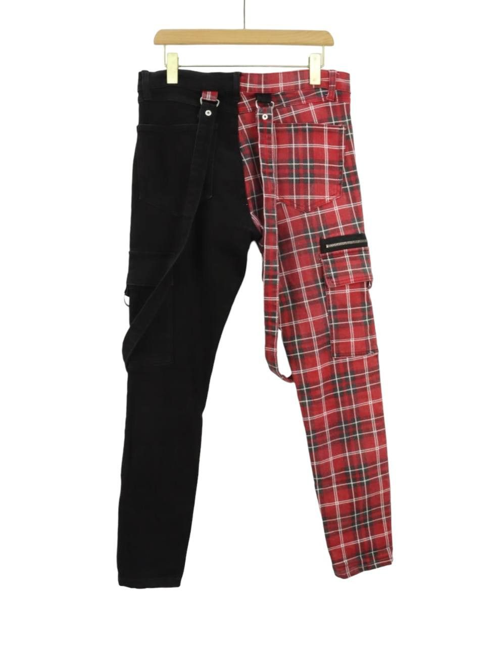 Japanese Brand Bondage Punk Tartan Plaid Hybrid Pant Size US 33 - 2 Thumbnail