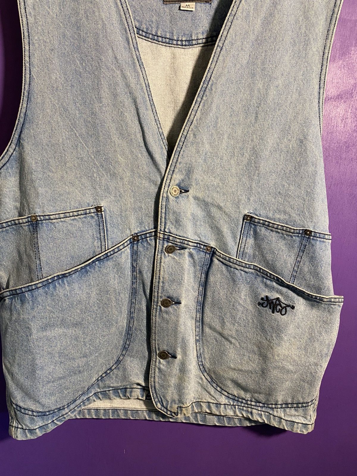 JNCO Vintage 90s JNCO denim cargo vest Size US L / EU 52-54 / 3 - 3 Thumbnail
