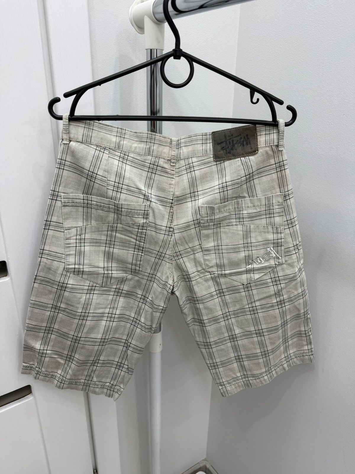 Stussy Vintage Stussy Logo Embroidered Check Shorts Size US 32 / EU 48 - 2 Thumbnail