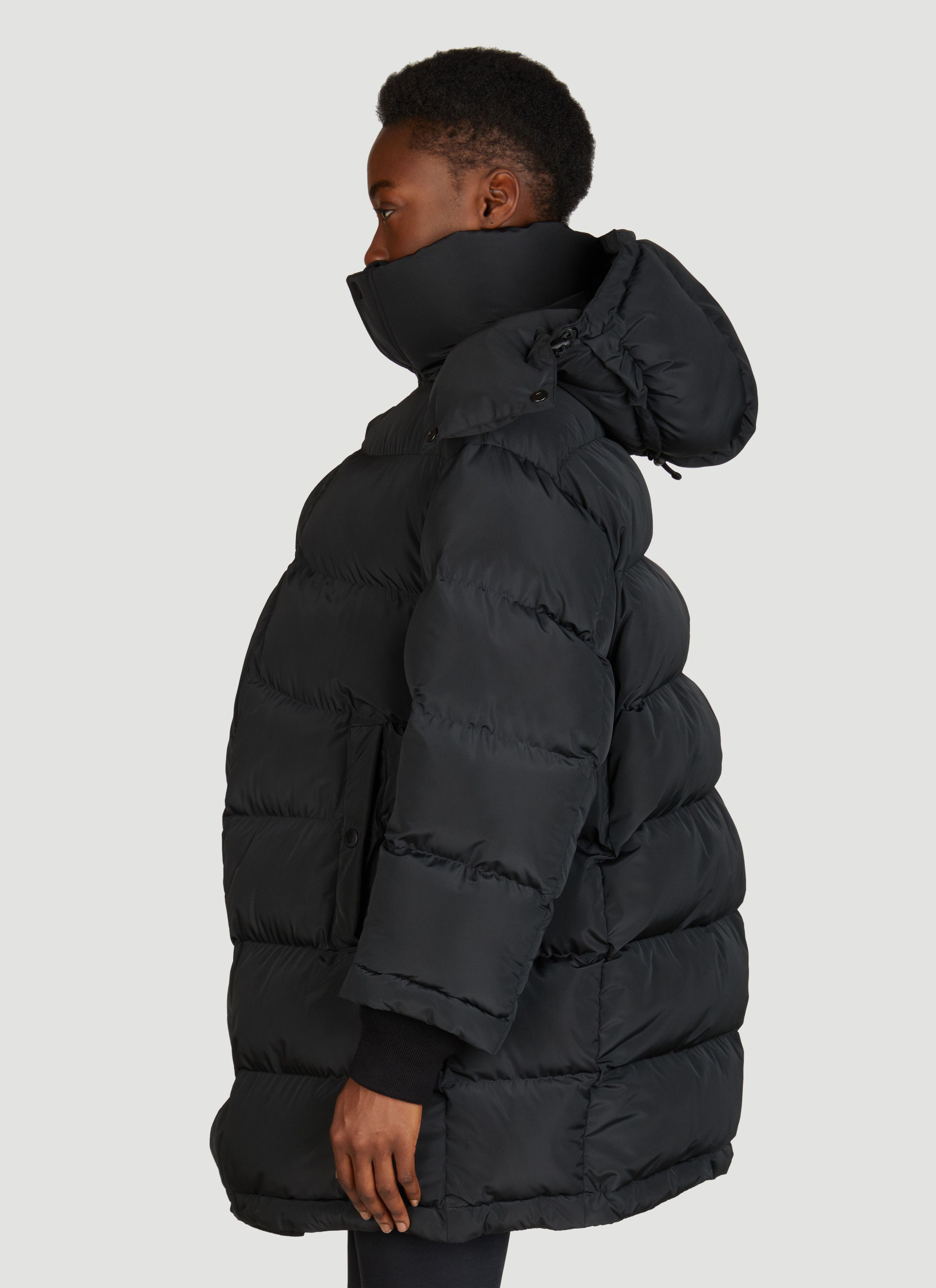 Balenciaga o1s1rm0825 Swing Puffer Coat in Black Size XS / US 0-2 / IT 36-38 - 3 Thumbnail